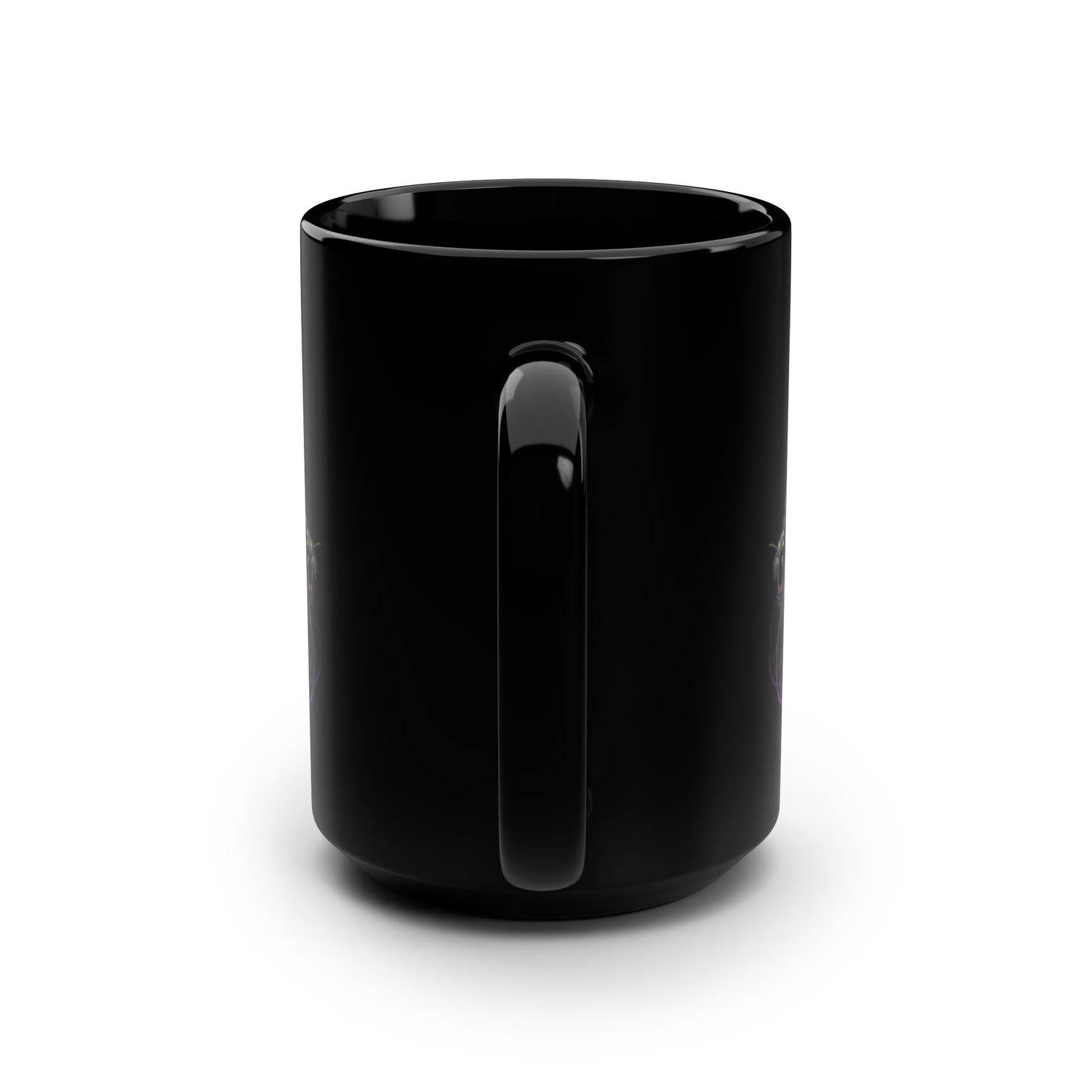 Dragonfly Black Mug, 15oz