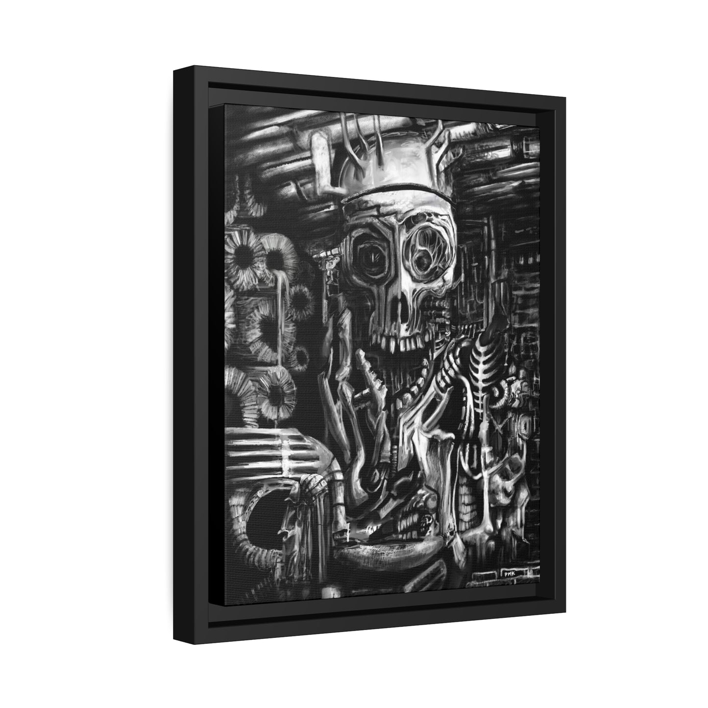 Biomechanical Mass Matte Canvas, Black Frame
