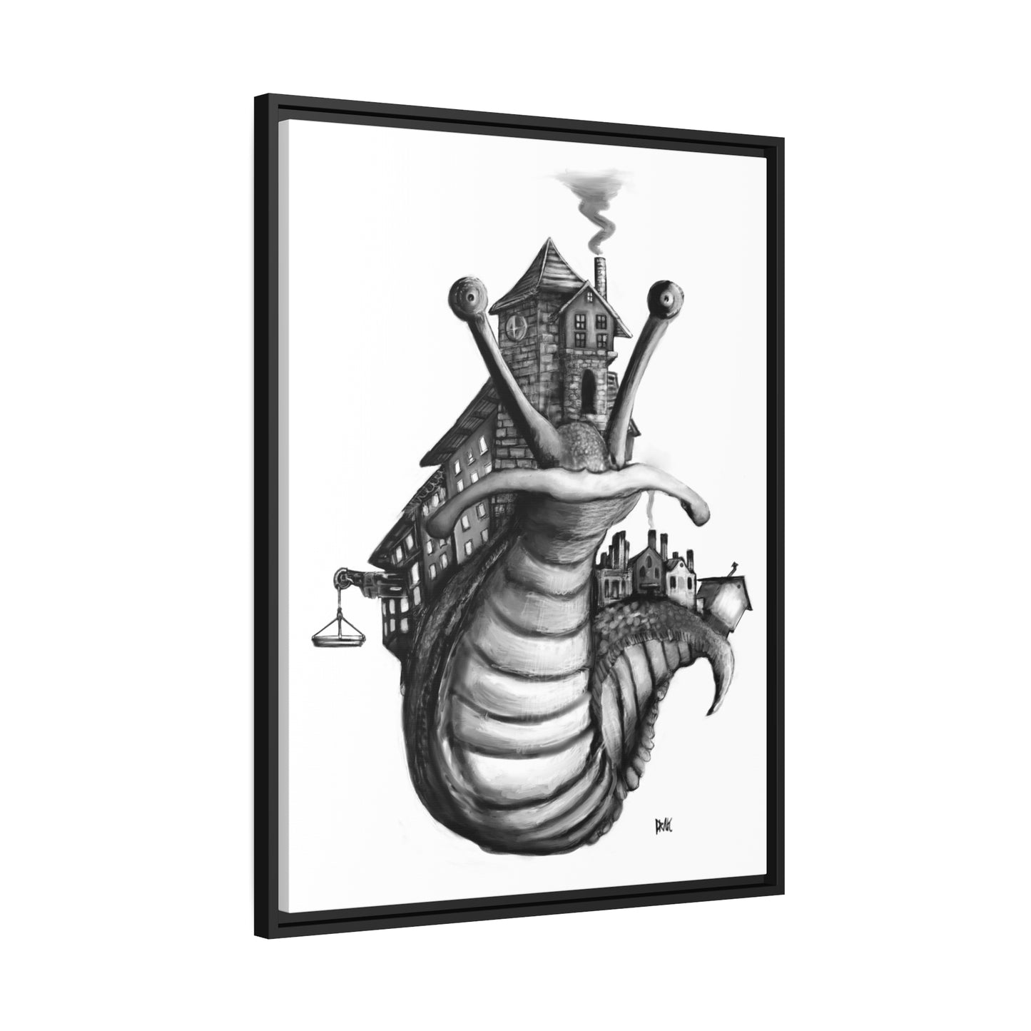 City Slug Matte Canvas, Black Frame