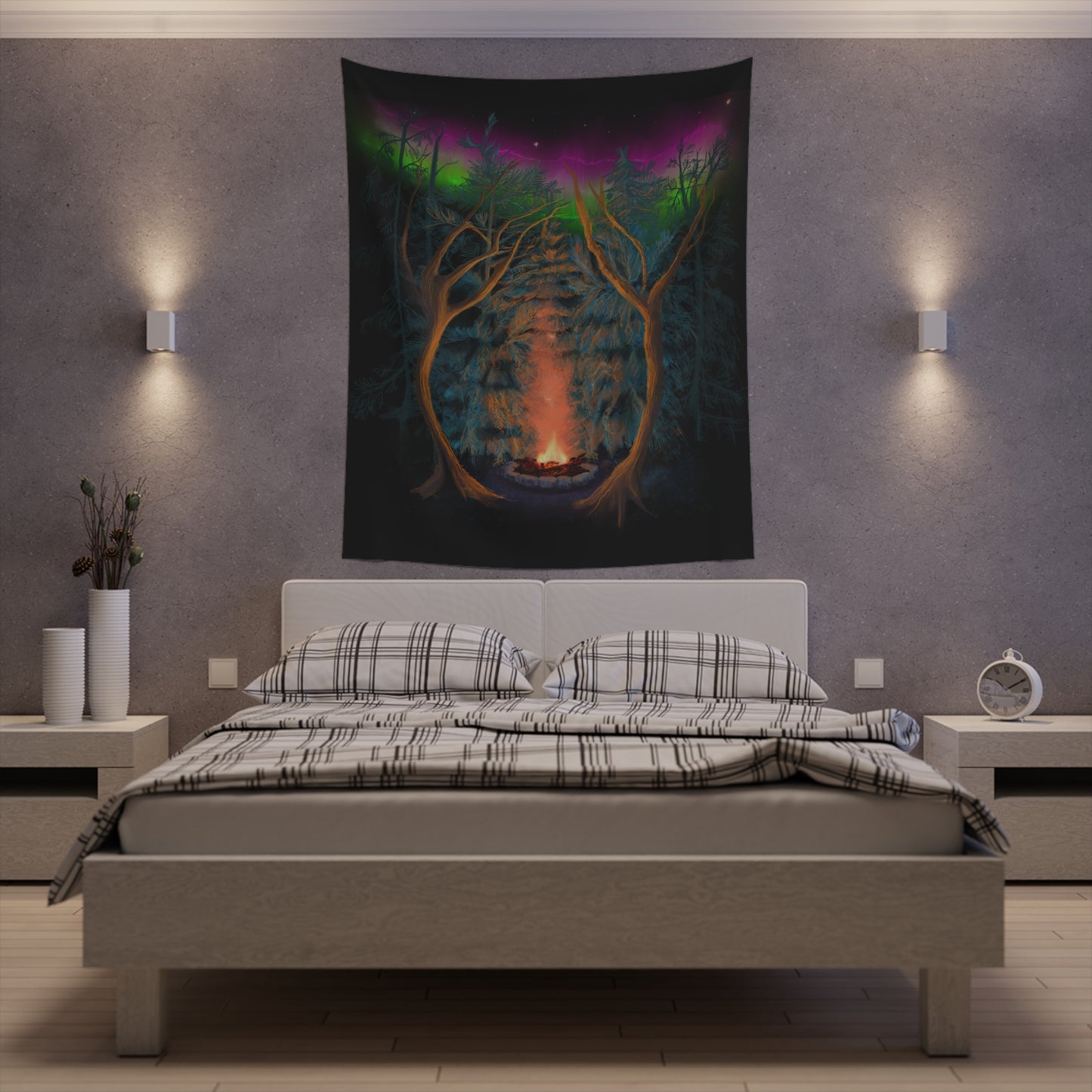 Northwoods Campfire Wall Tapestry