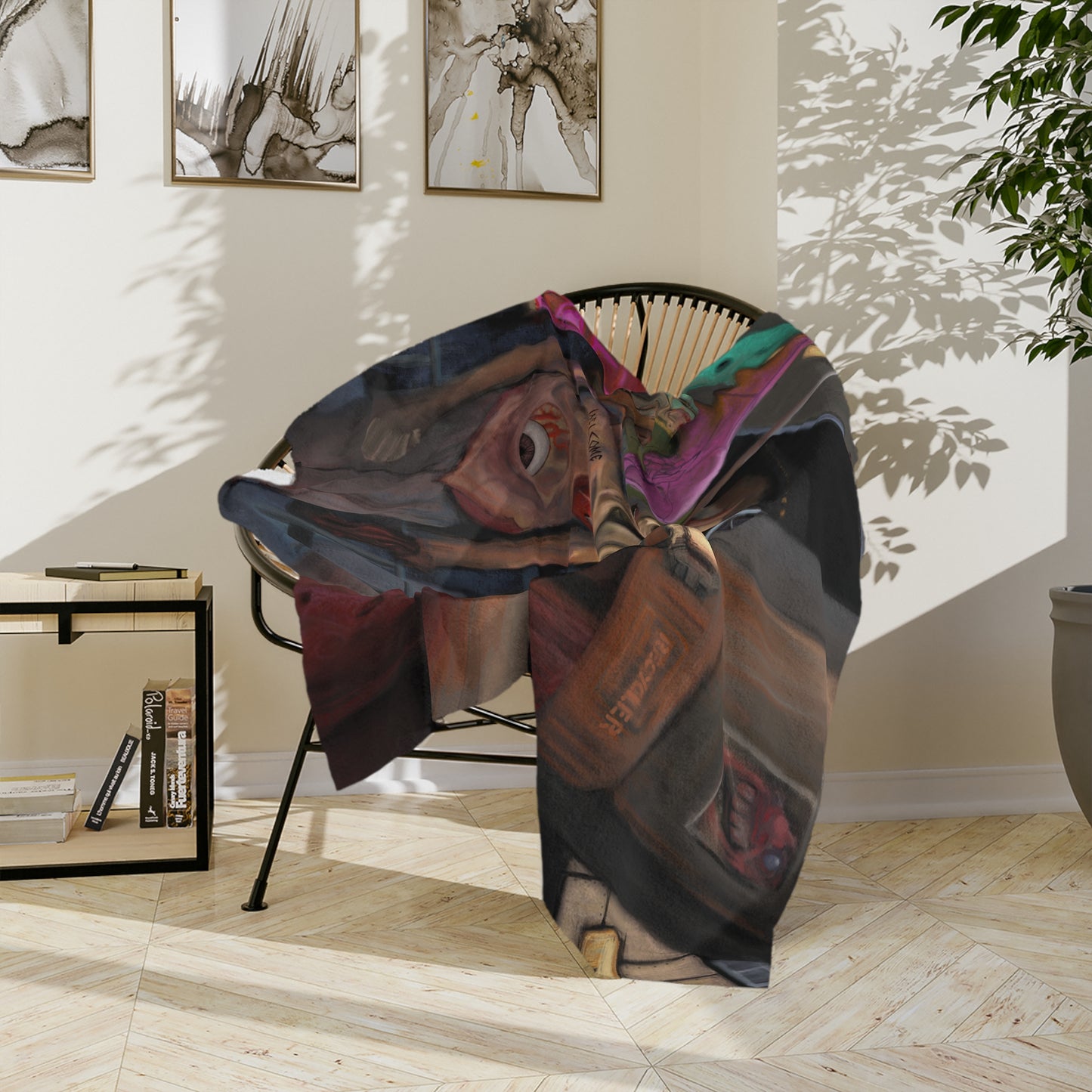 Welcome Home Velveteen Microfiber Blanket