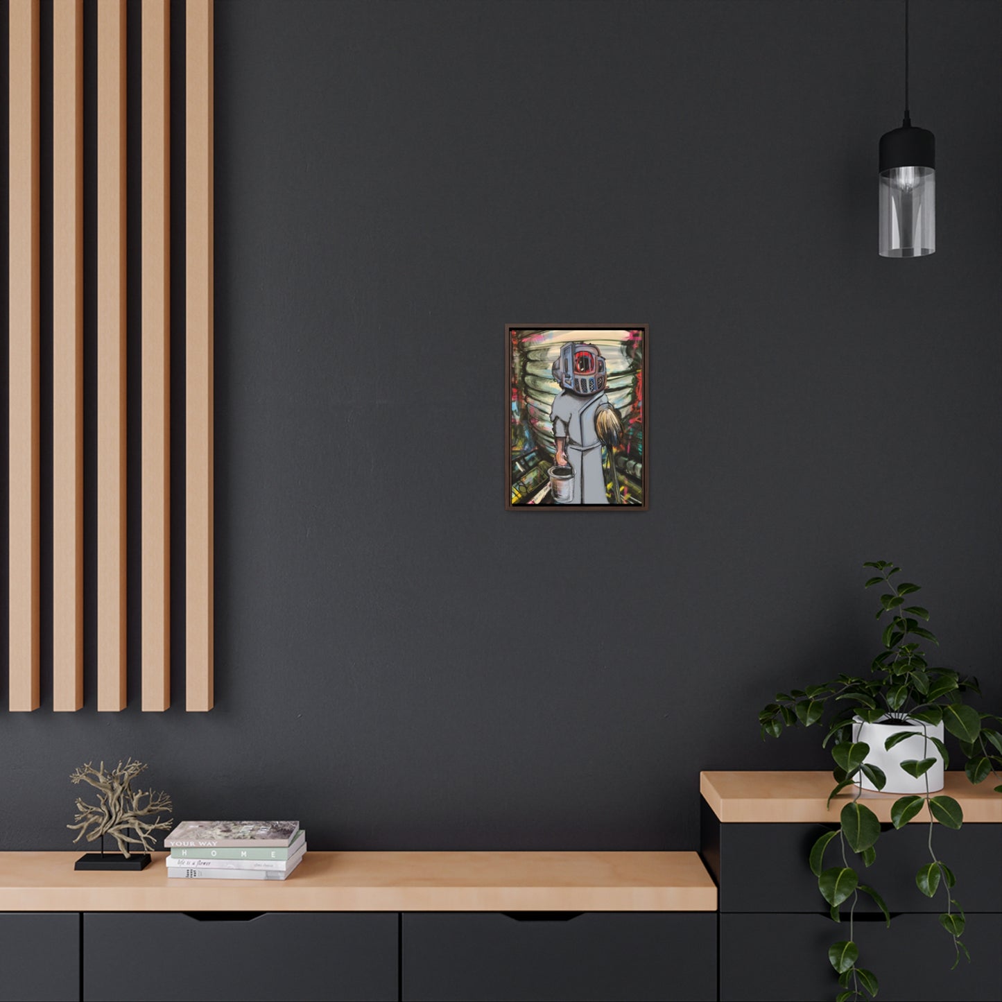 Space Janitor Framed Gallery Canvas Wrap