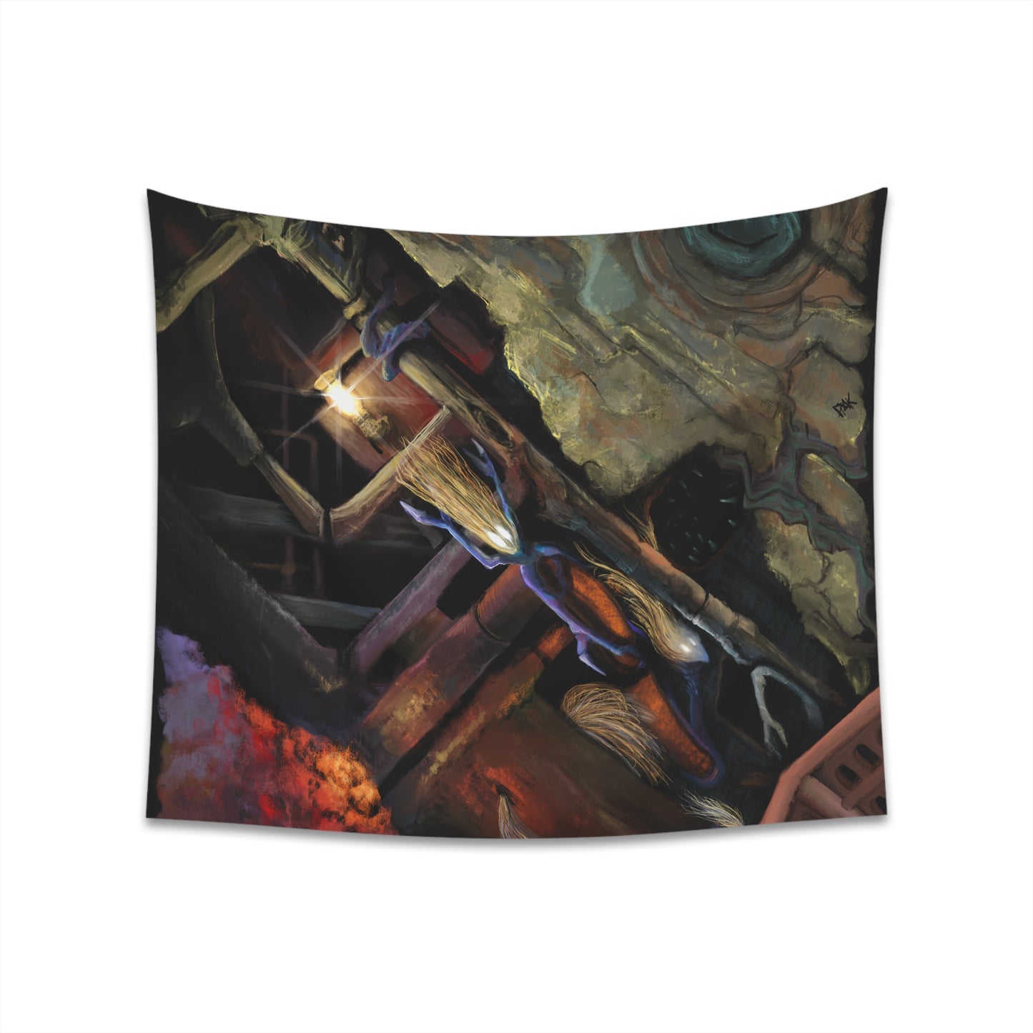 What Dwells in the Pipes Printed Wall Tapestry