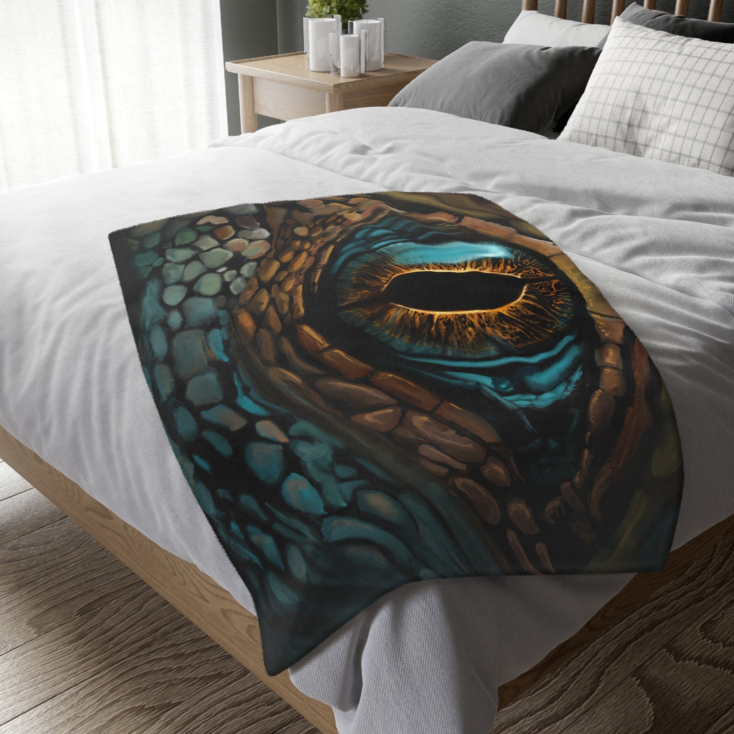 Ancient Eye Velveteen Minky Blanket (Two-sided print)