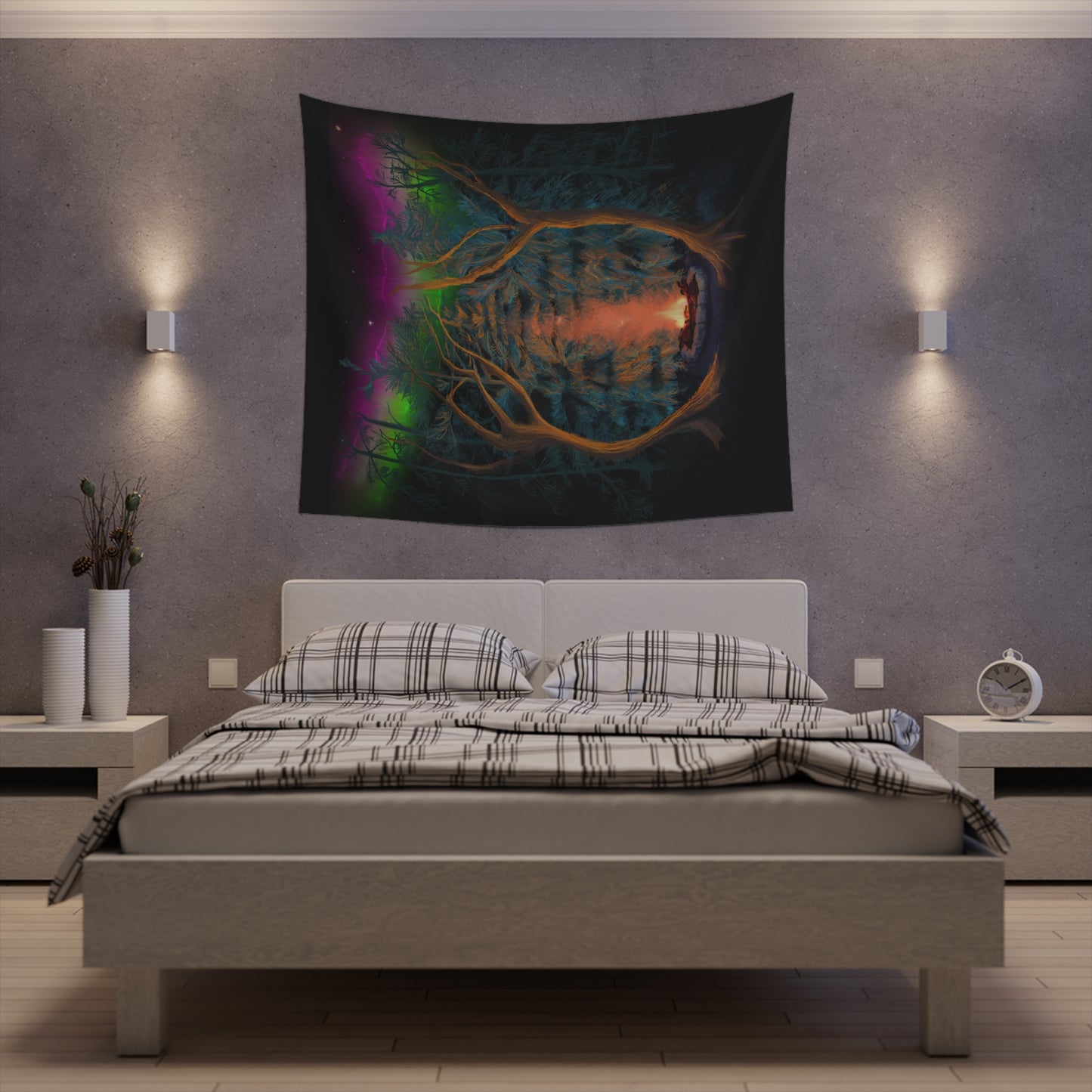 Northwoods Campfire Wall Tapestry