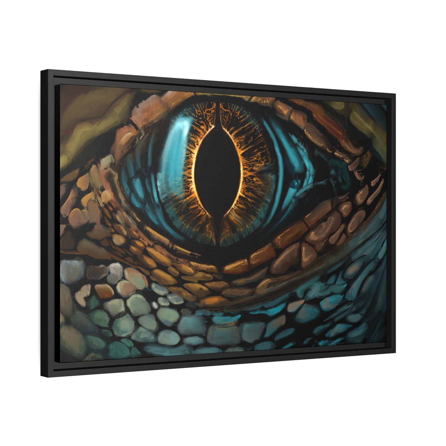 Ancient Eye Matte Canvas, Black Frame