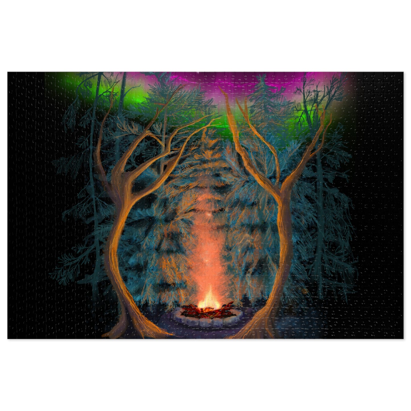 Northwoods Campfire Jigsaw Puzzle (110, 252, 500,1000-Piece)