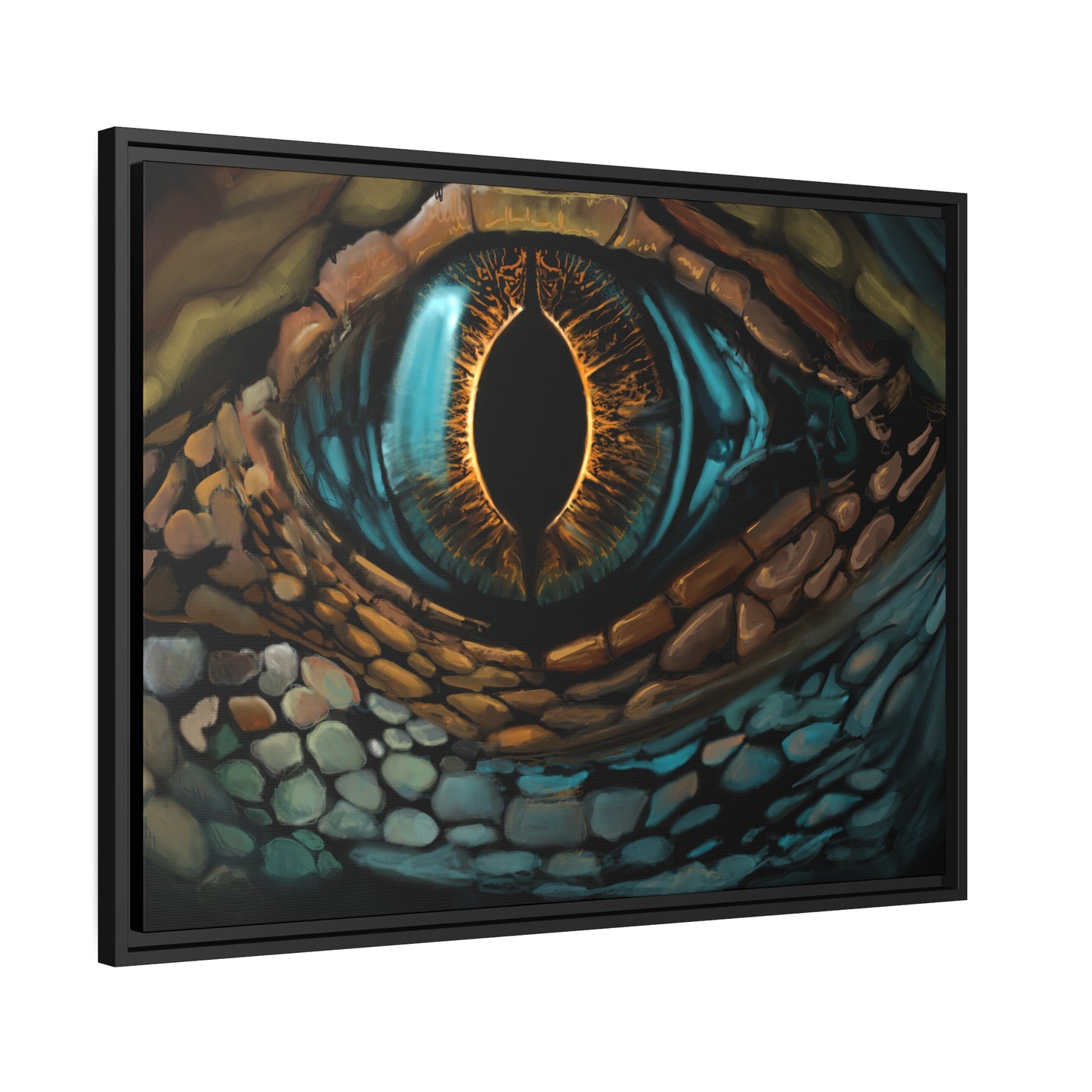 Ancient Eye Matte Canvas, Black Frame