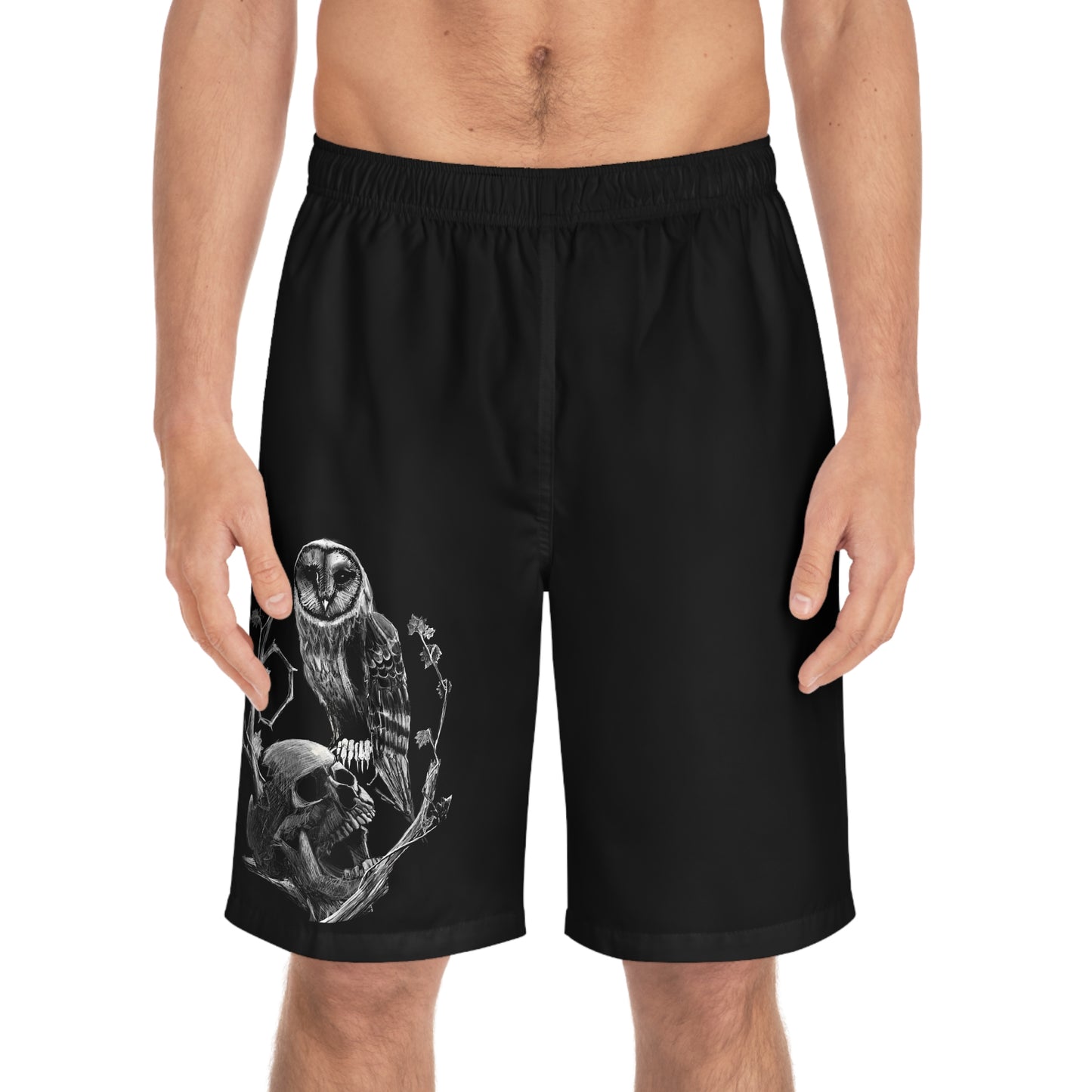 Skull and Owl Men's Board Shorts