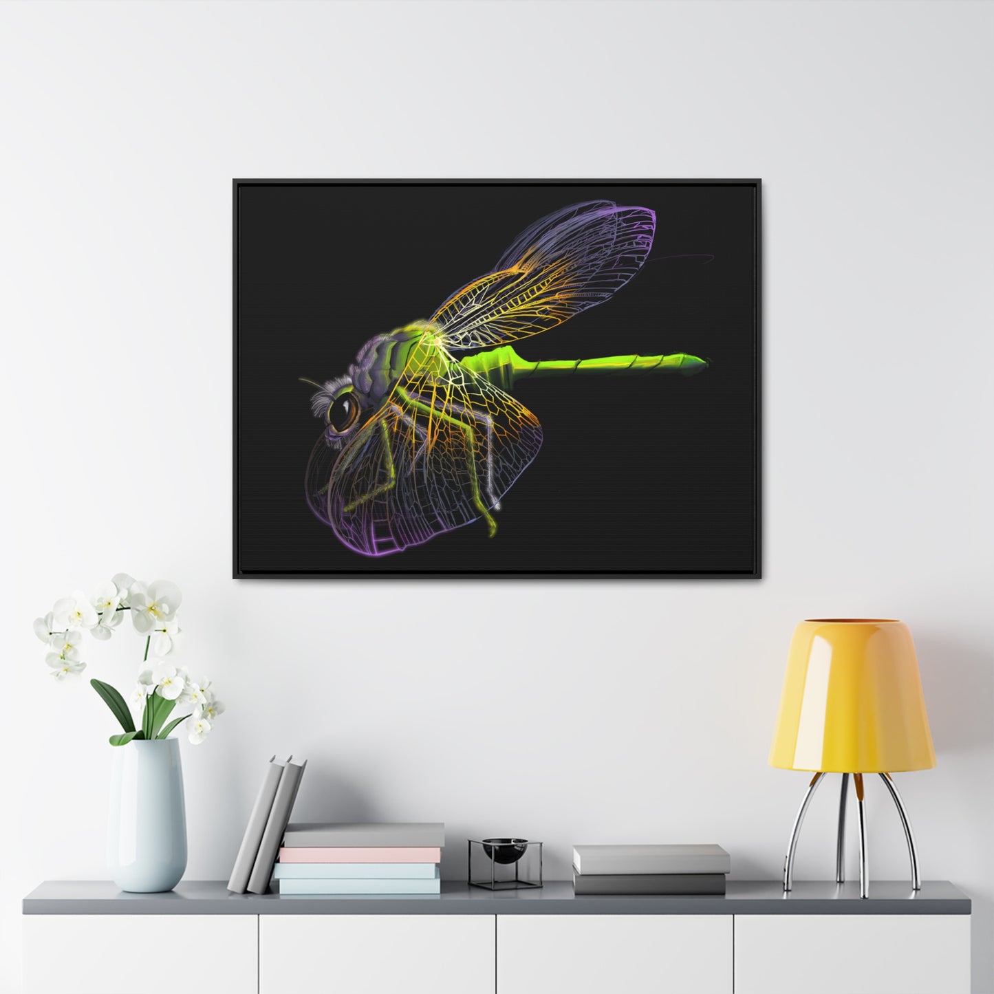 Dragonfly Gallery Canvas Wrap, Horizontal Frame