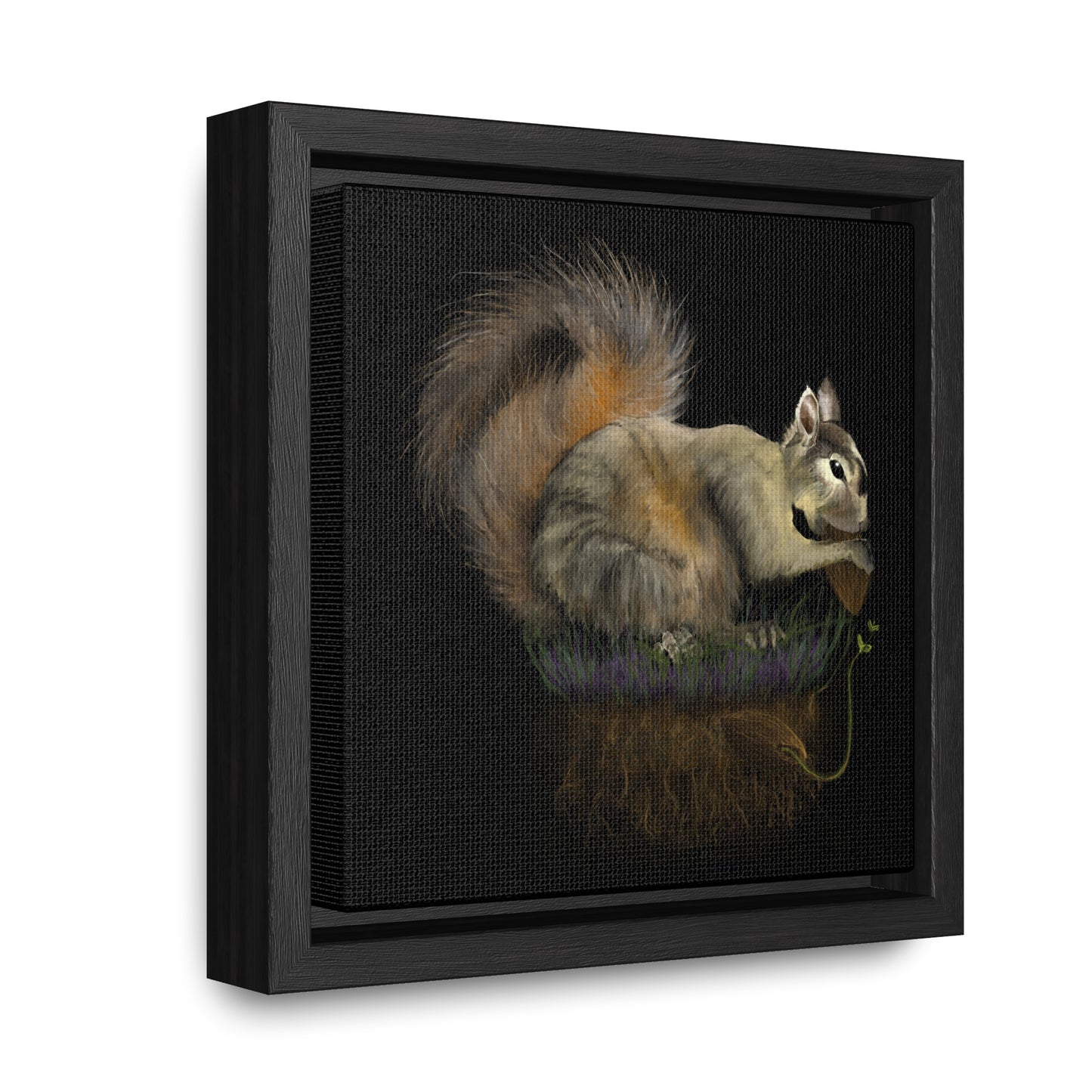 Fluffy Tree Planter Canvas wrap in square frame