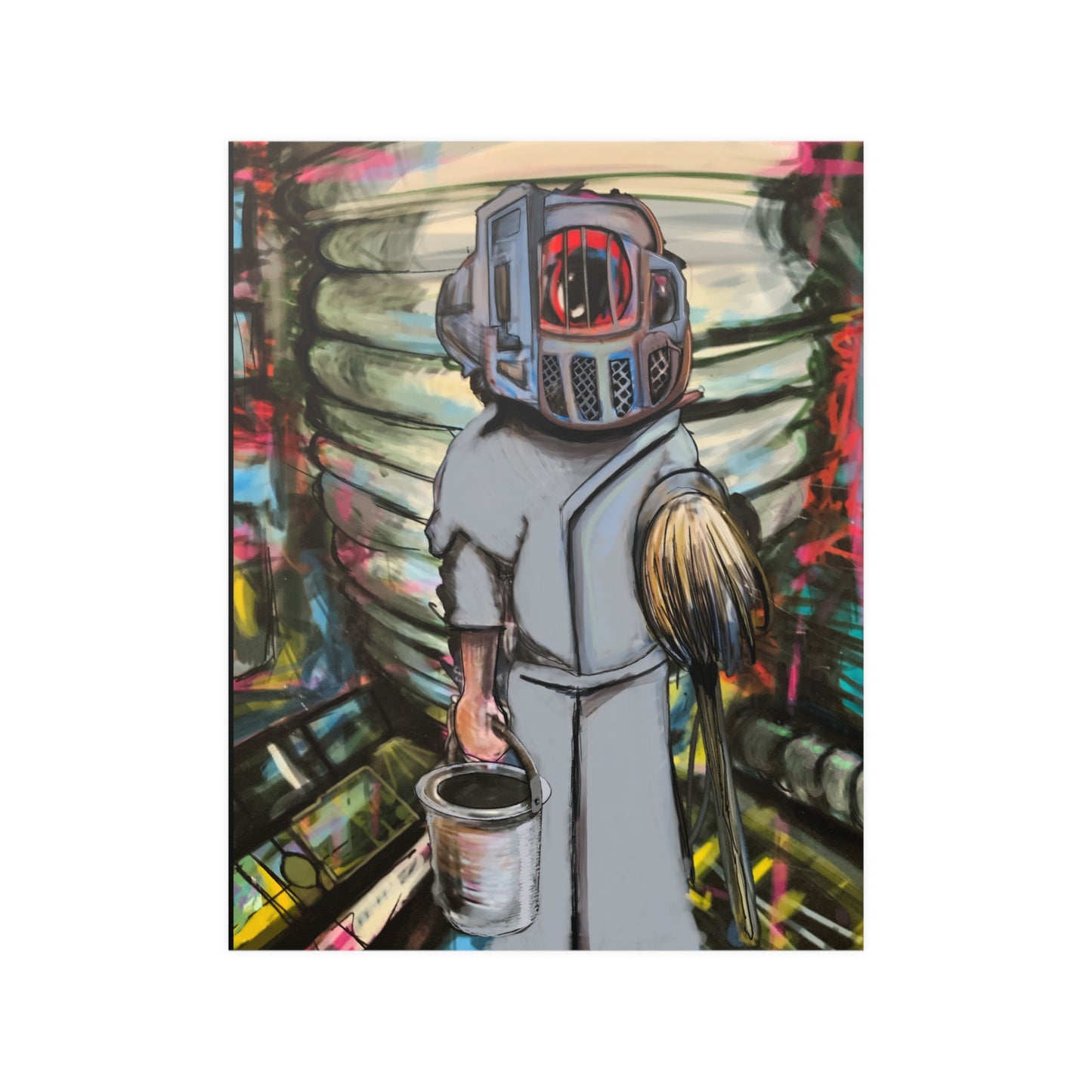 Space Janitor Satin Poster