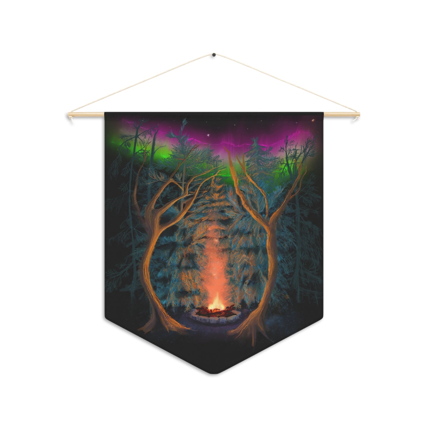 Northwoods Campfire Wall Hanging Pennant