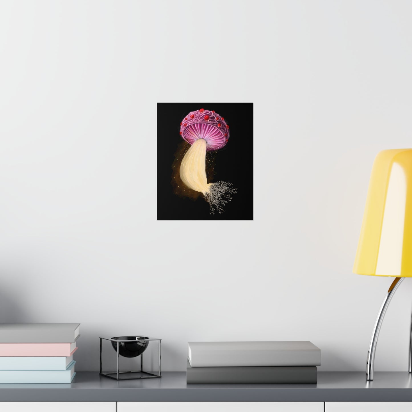 Mushroom with Spores Premium Matte Vertical Poster
