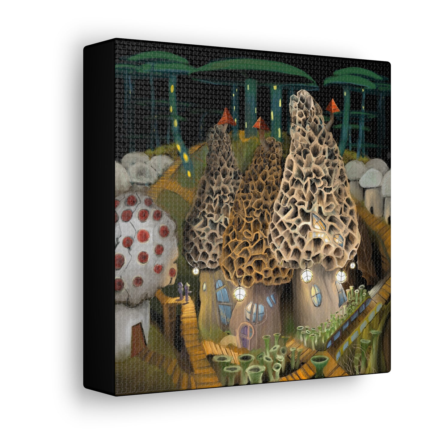 Mushroom City Outskirts Canvas Gallery Wrap