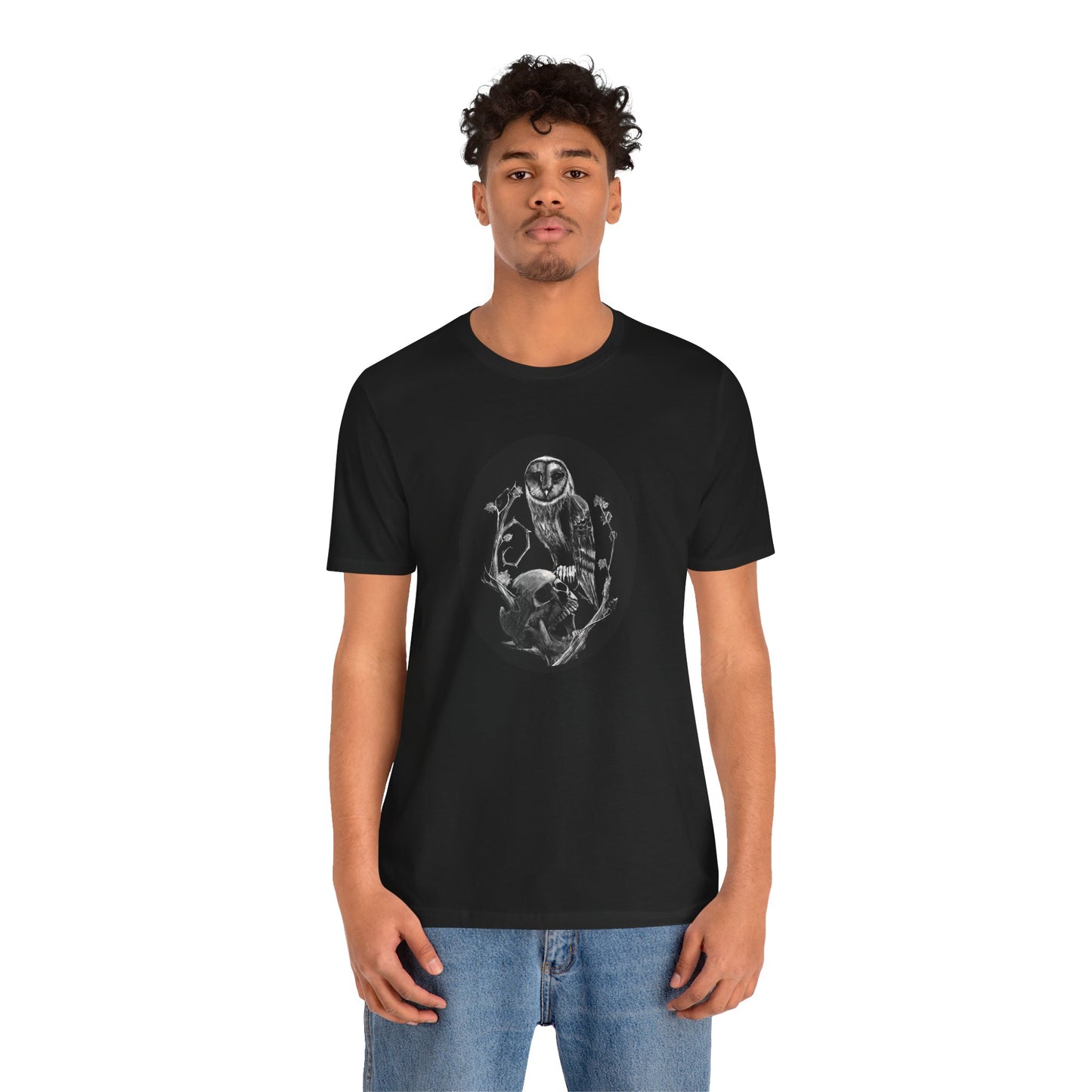 Skull and Owl Unisex Jersey Short Sleeve Tee