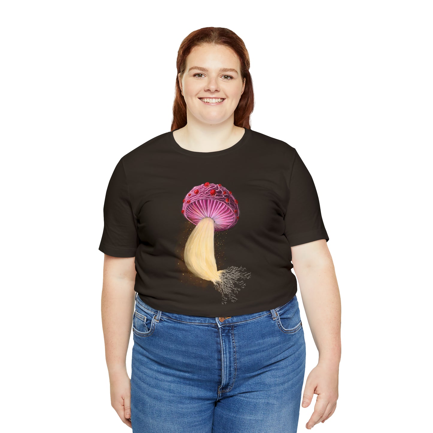 Mushroom with Spores Unisex Jersey Short Sleeve Tee