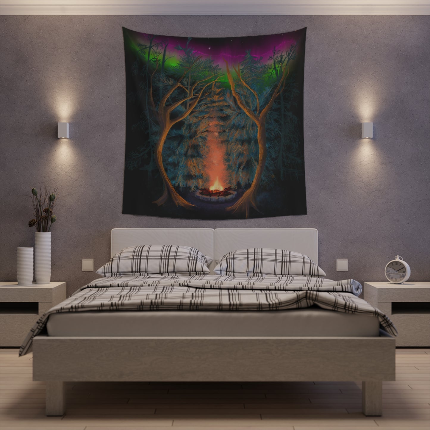 Northwoods Campfire Wall Tapestry