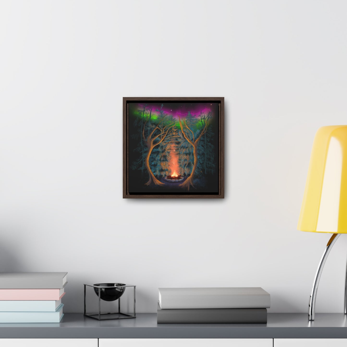 Northwoods Campfire Gallery Canvas Wrap framed