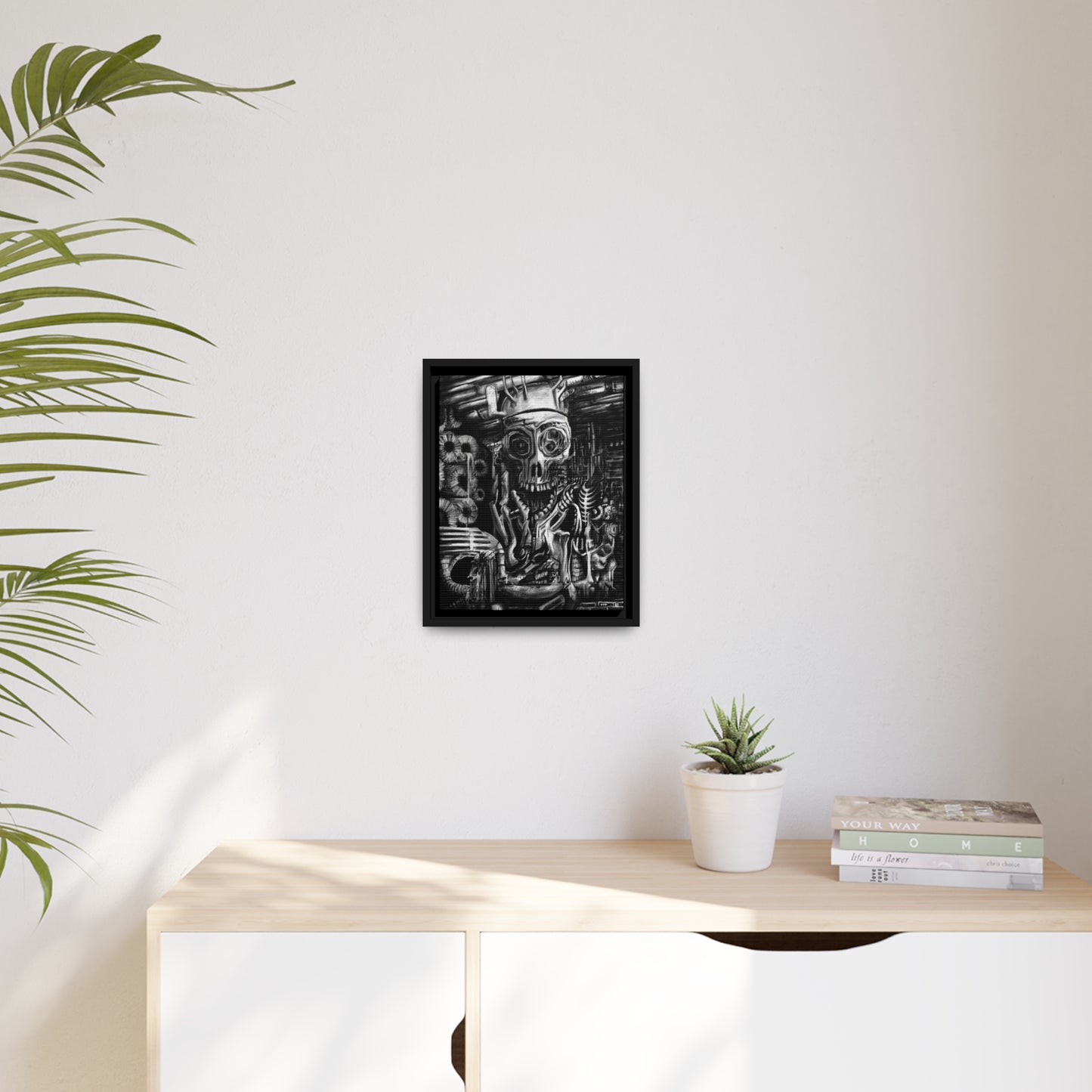 Biomechanical Mass Matte Canvas, Black Frame