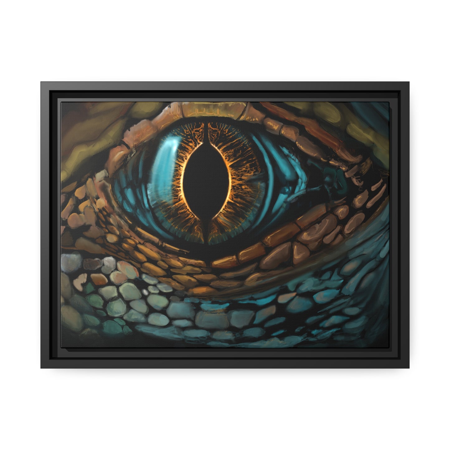 Ancient Eye Matte Canvas, Black Frame