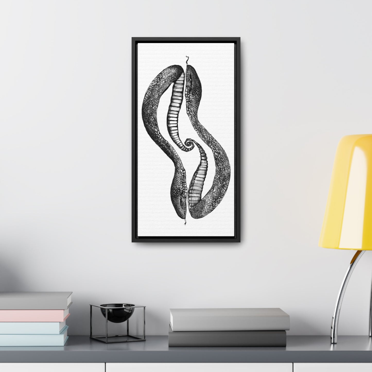 Snake Duo Gallery Canvas Wraps, Vertical Frame