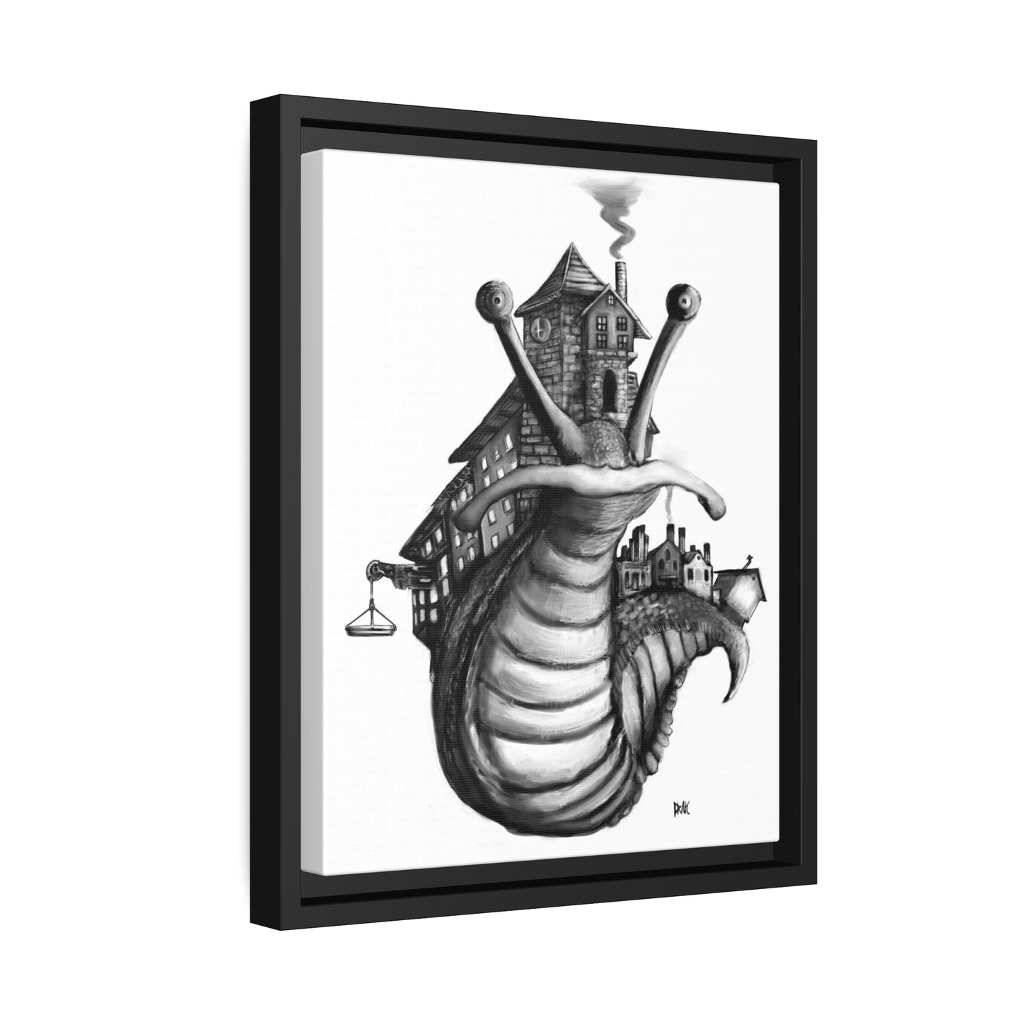 City Slug Matte Canvas, Black Frame