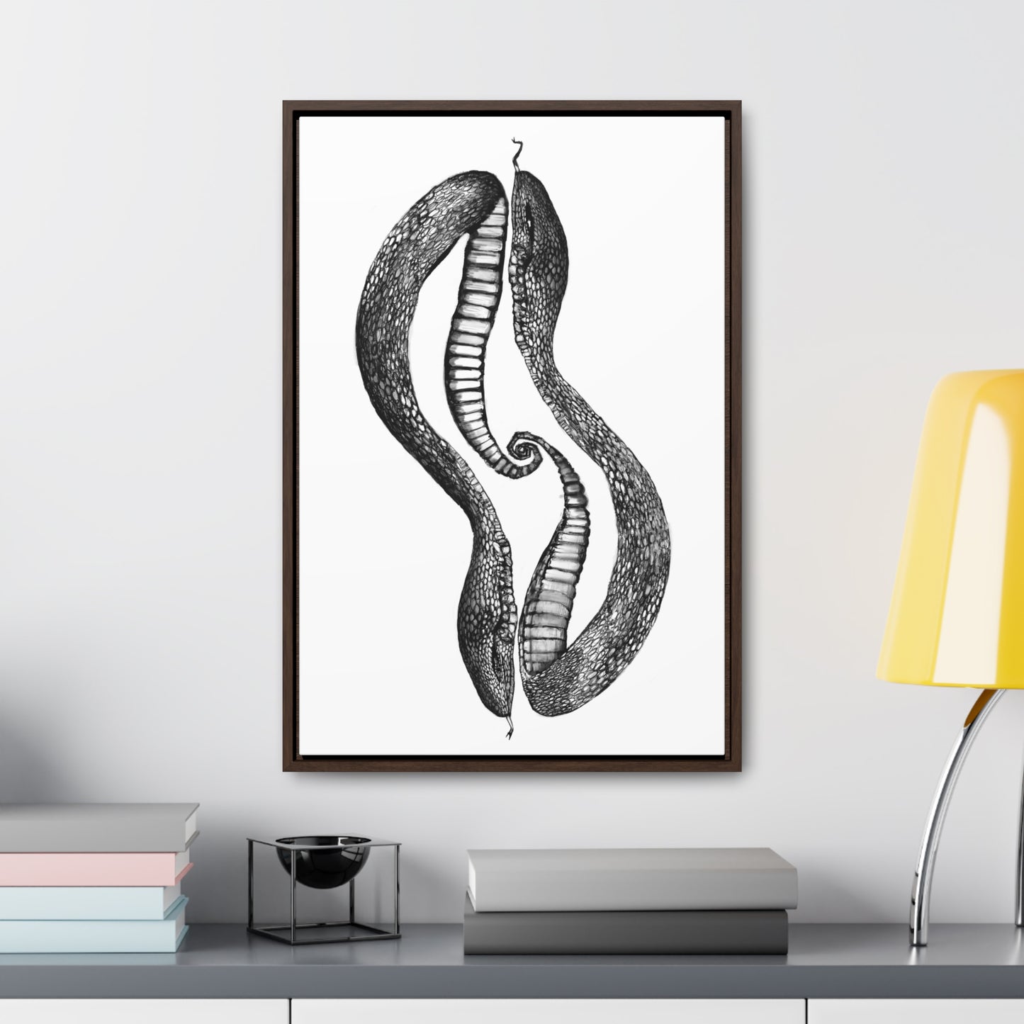 Snake Duo Gallery Canvas Wraps, Vertical Frame