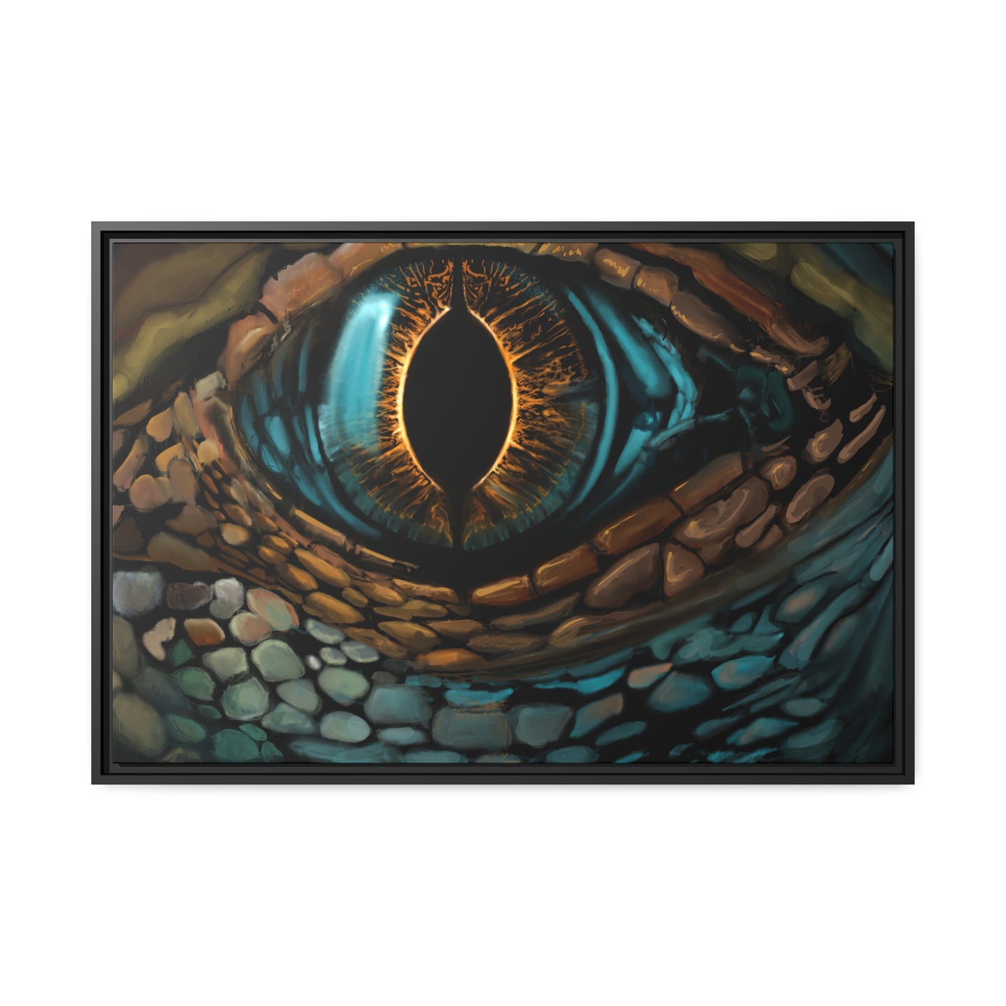 Ancient Eye Matte Canvas, Black Frame
