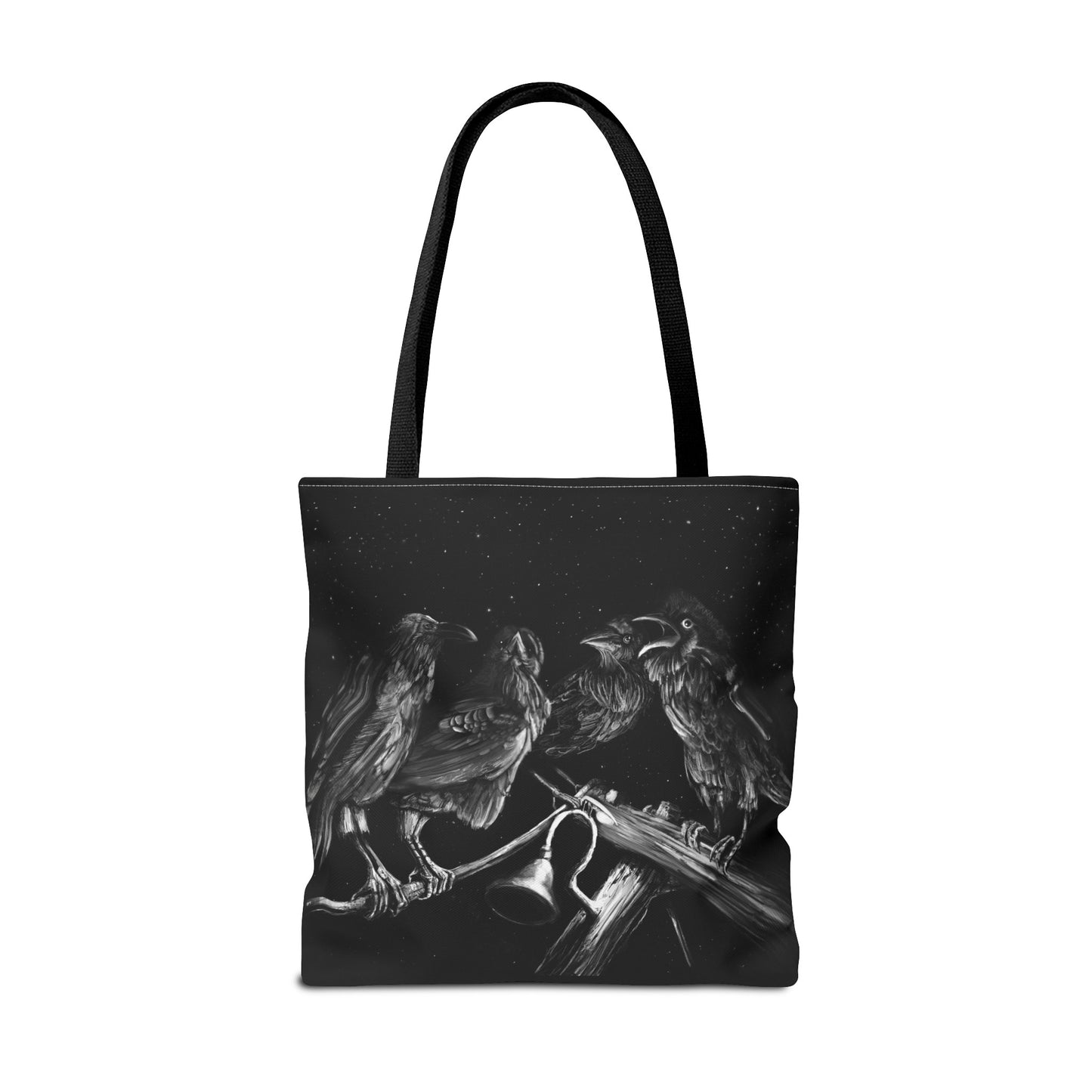 Ravens Muse at the Stars Tote Bag