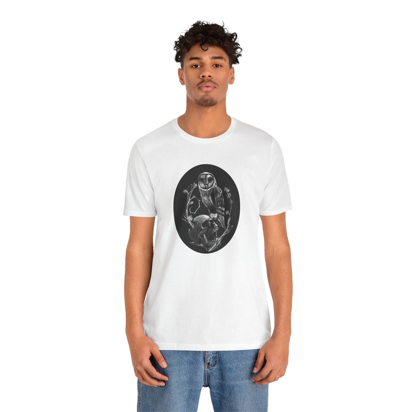 Skull and Owl Unisex Jersey Short Sleeve Tee