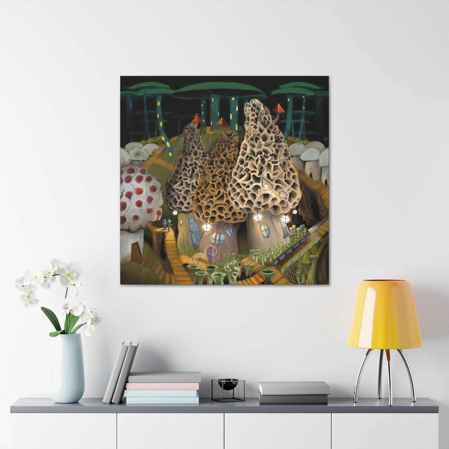 Mushroom City Outskirts Canvas Gallery Wrap
