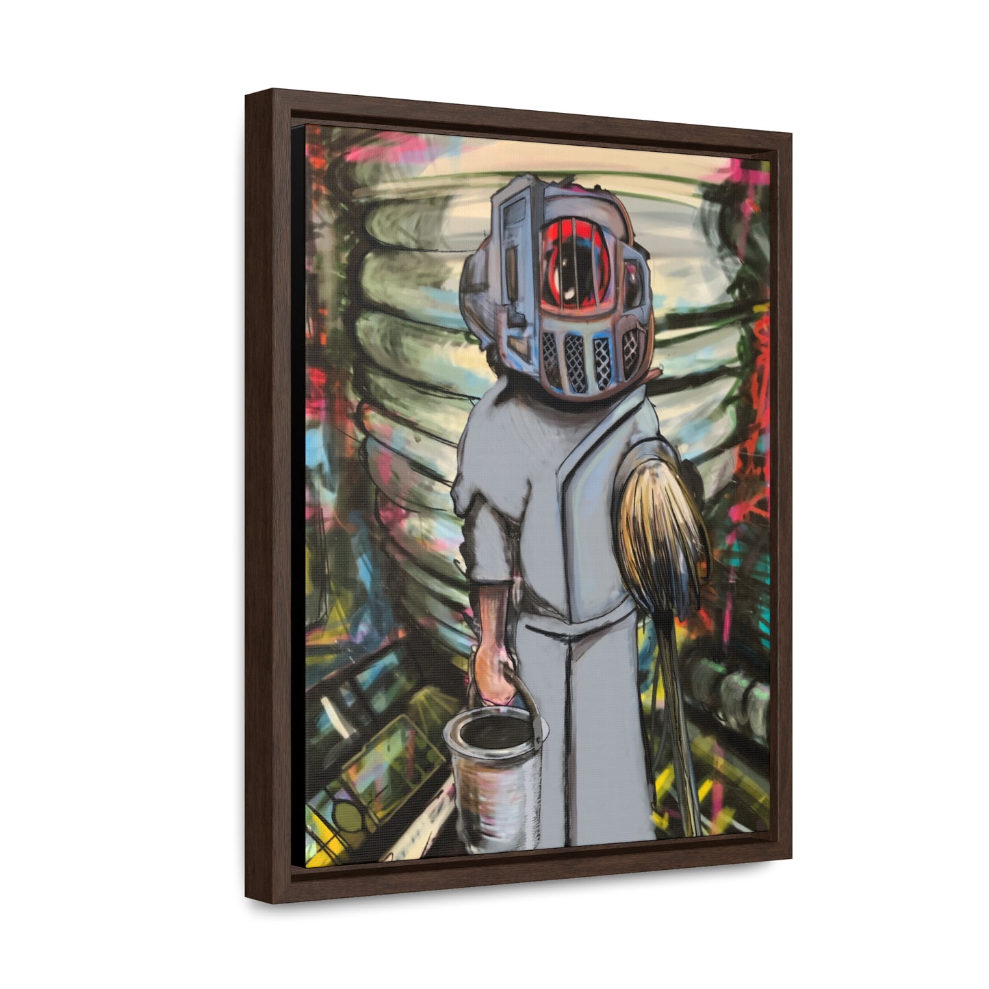 Space Janitor Framed Gallery Canvas Wrap