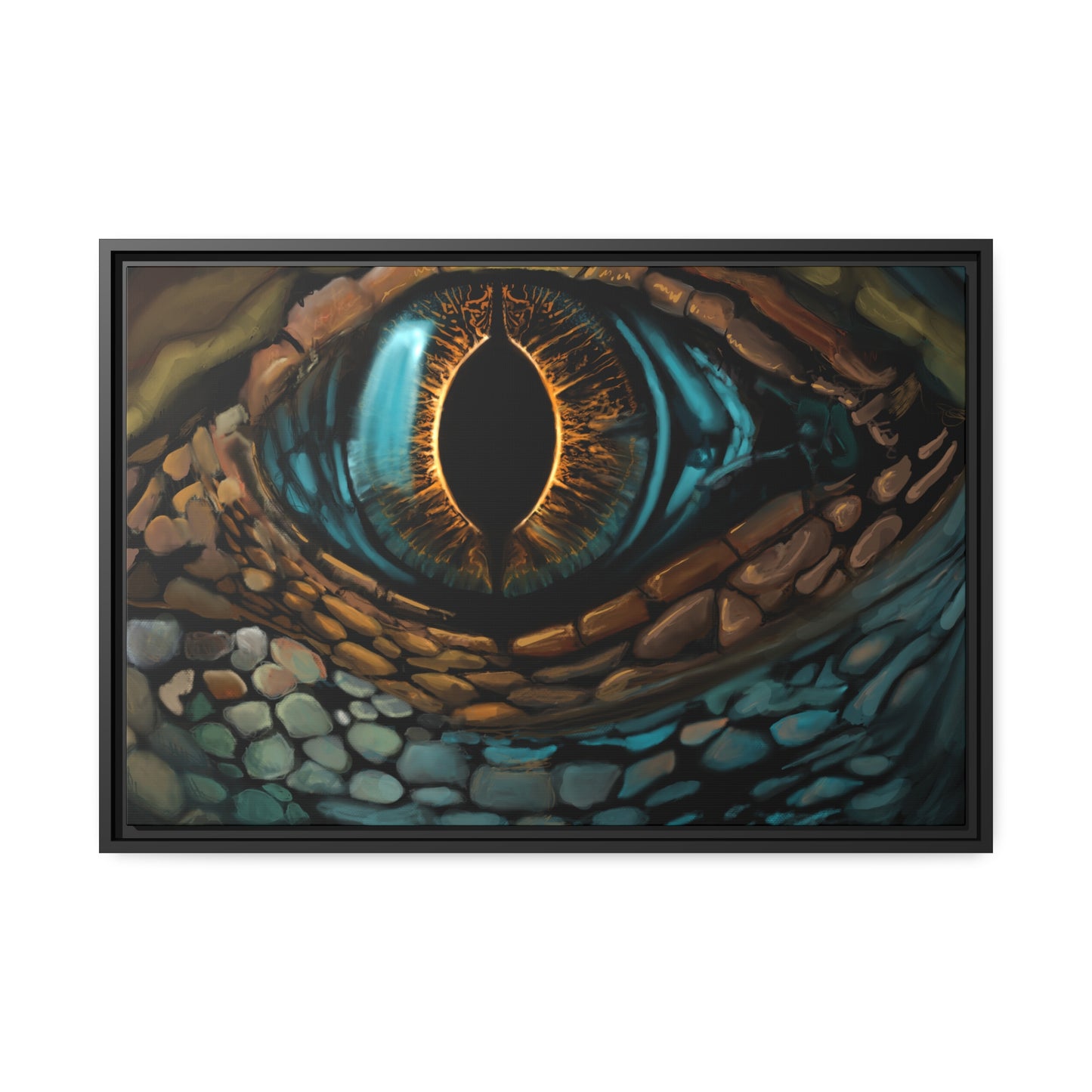 Ancient Eye Matte Canvas, Black Frame