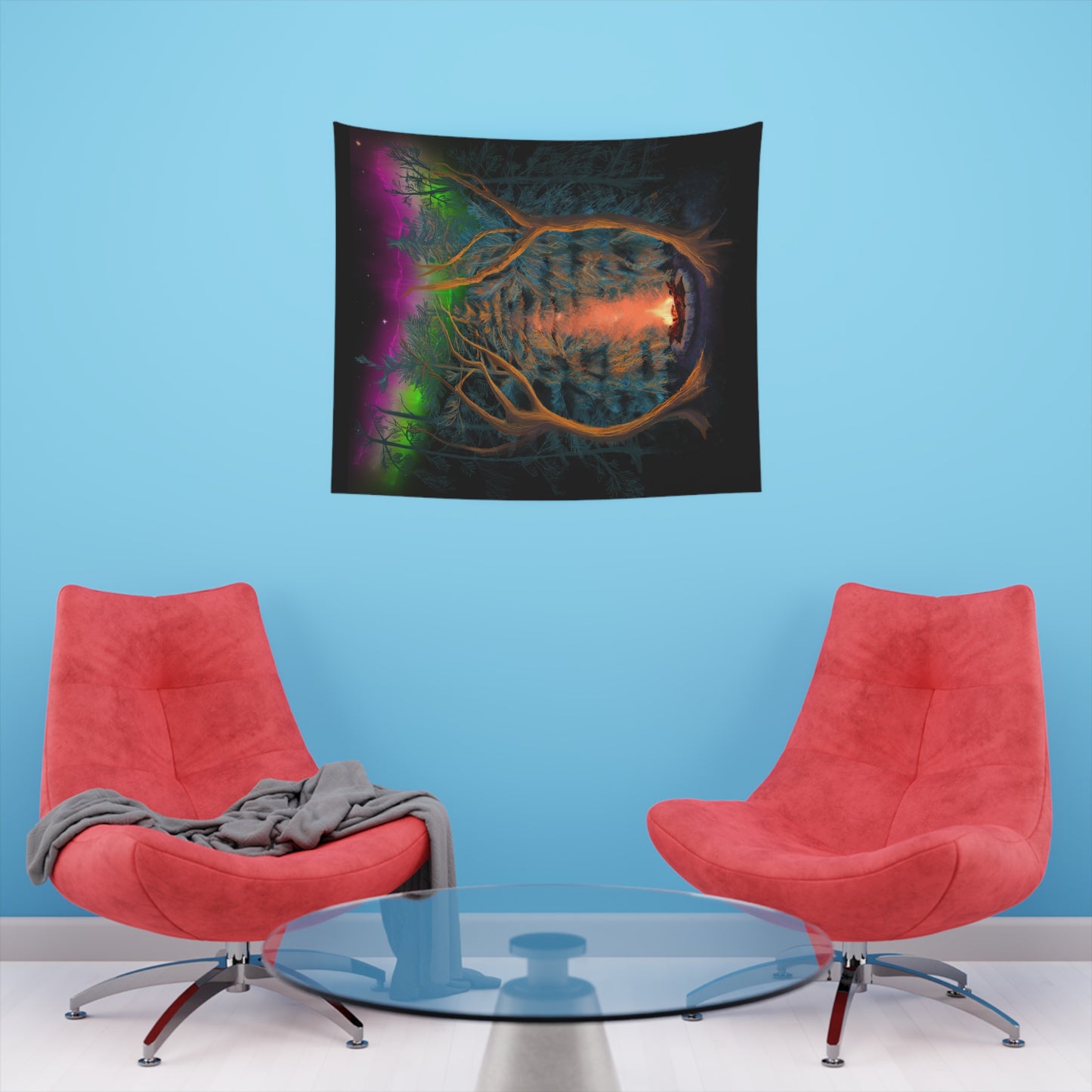 Northwoods Campfire Wall Tapestry