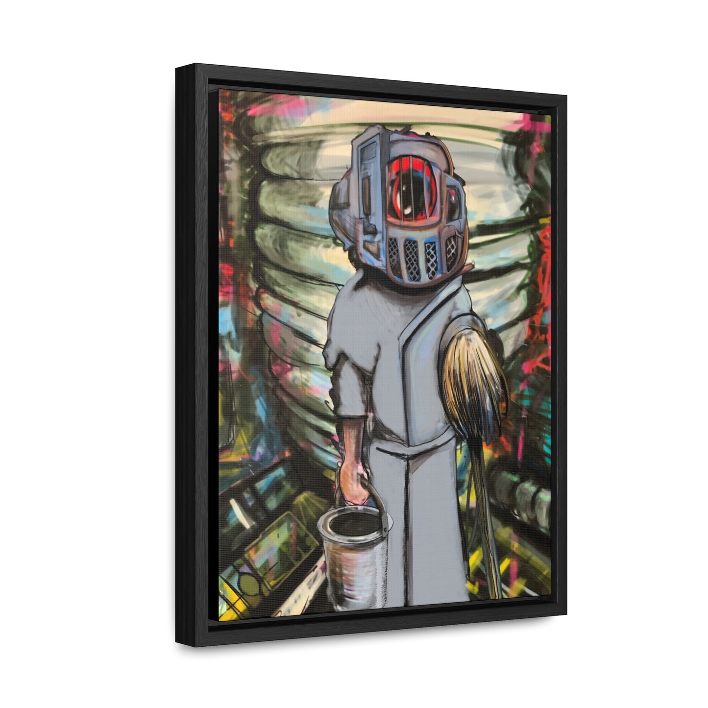 Space Janitor Framed Gallery Canvas Wrap