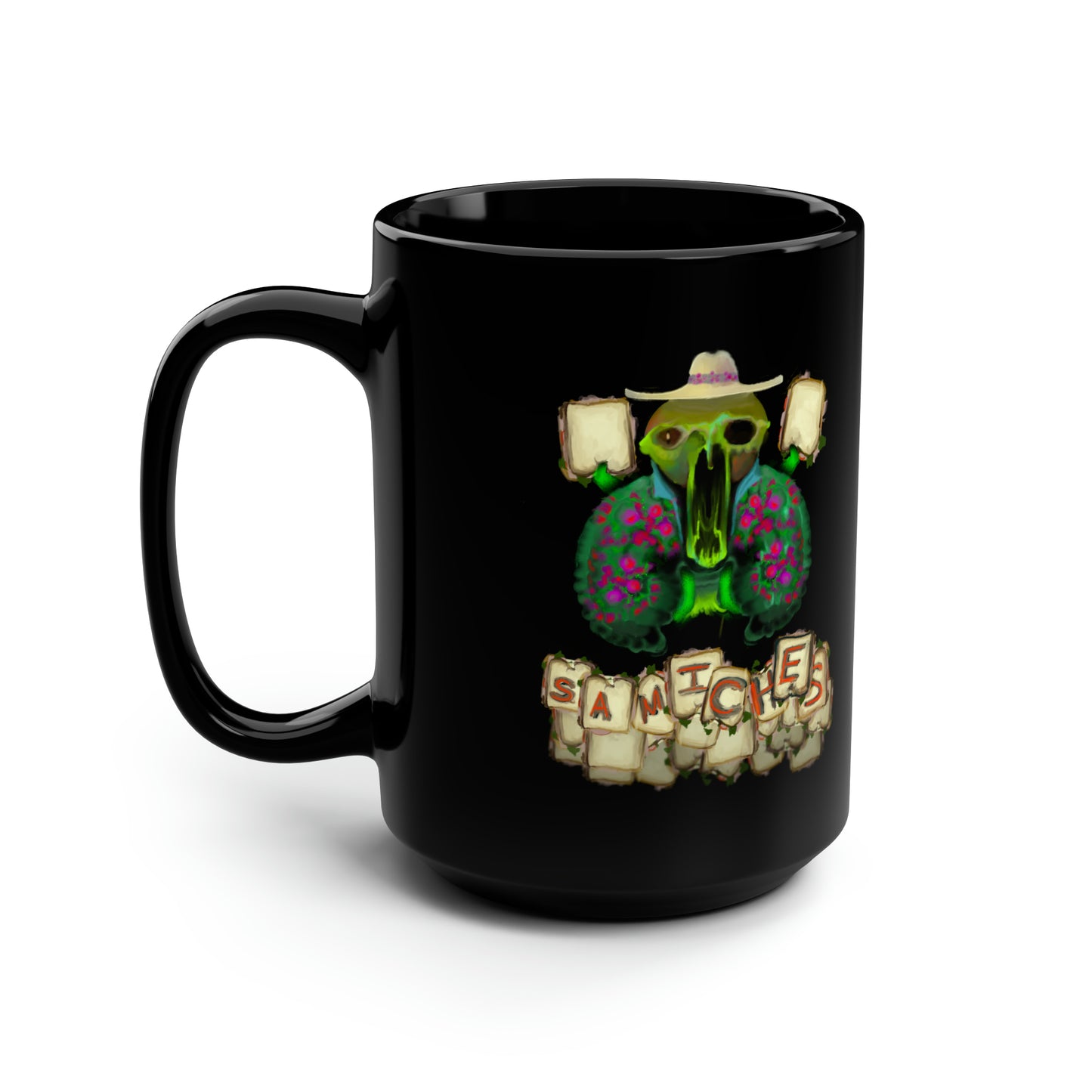 Samiches! Black Mug, 15oz