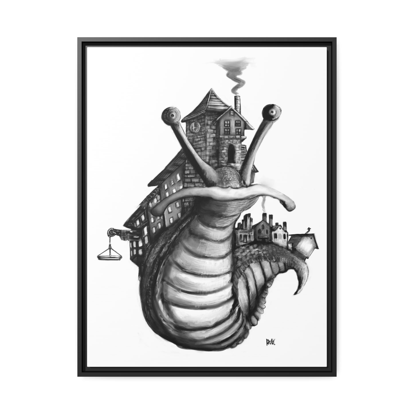 City Slug Matte Canvas, Black Frame