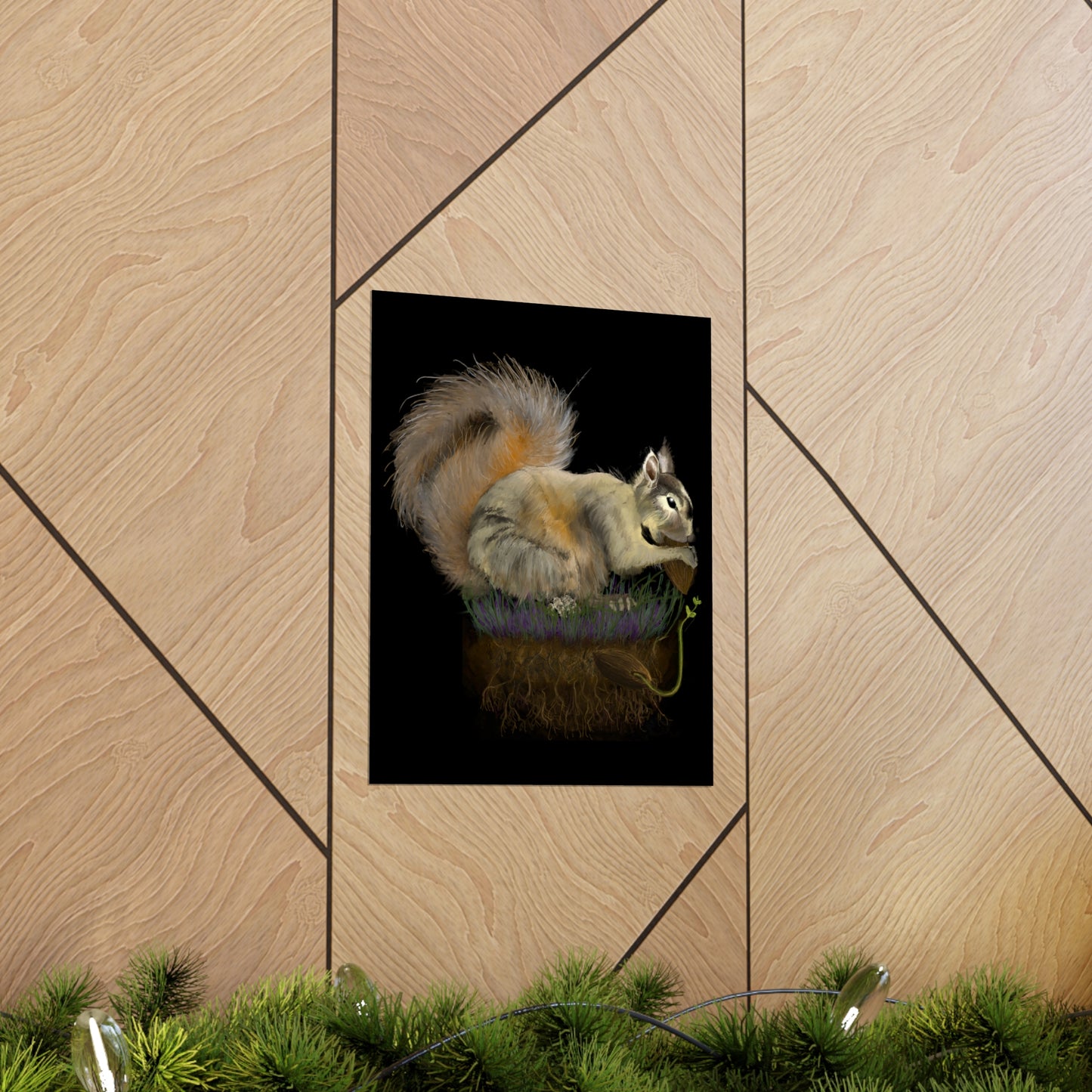 Fluffy Tree Planter Premium Matte Vertical Poster