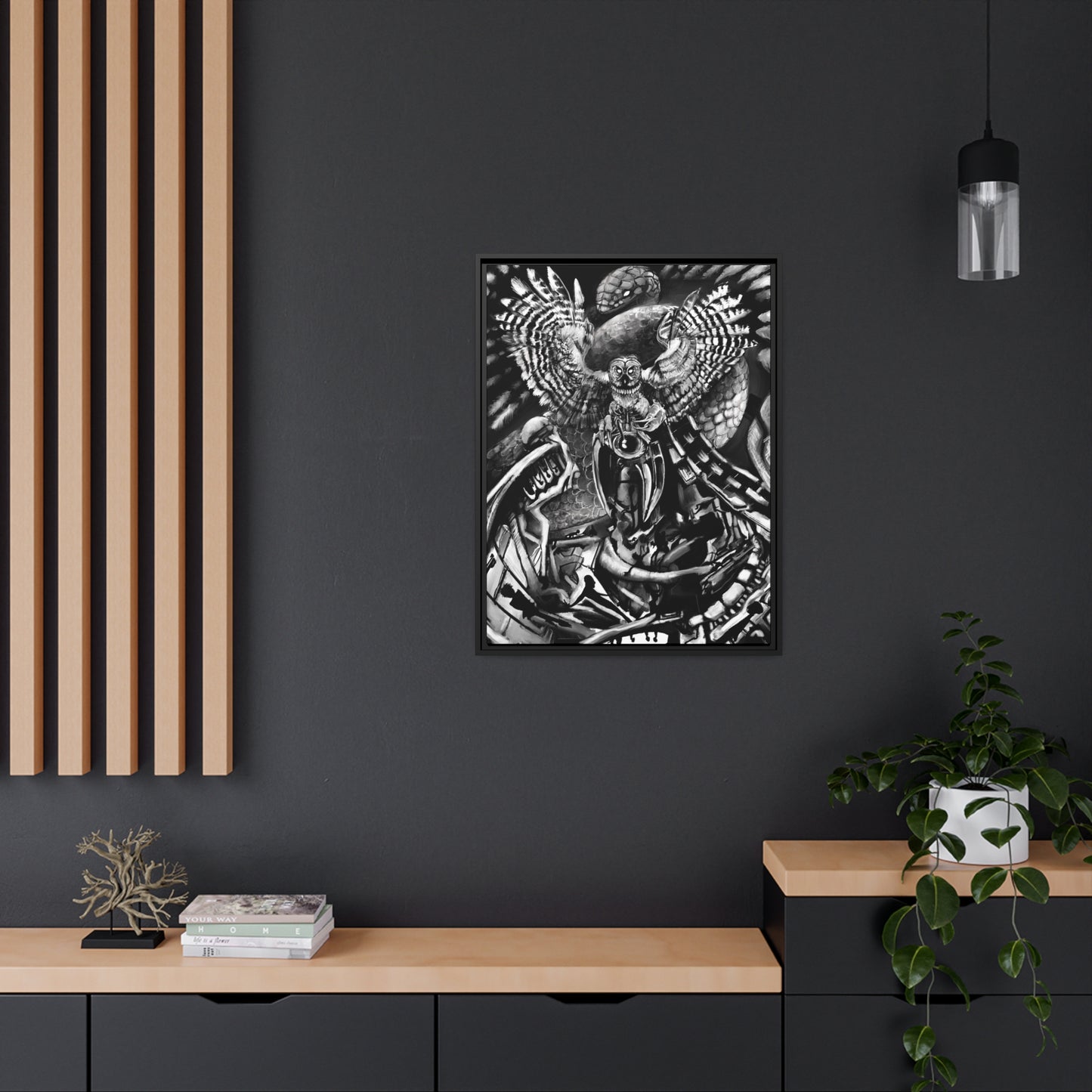 Shadows in a Dreamscape Matte Canvas, Black Frame