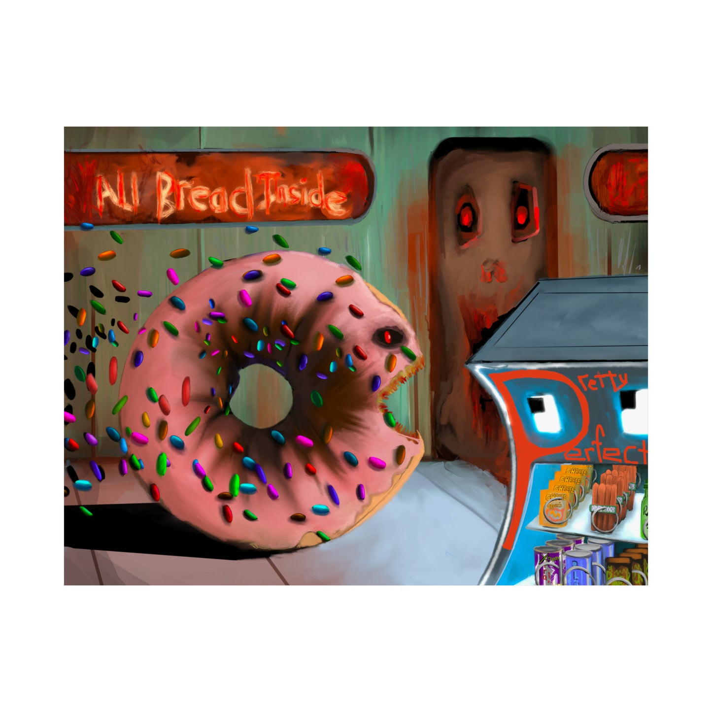Baaad Donut! Matte Poster