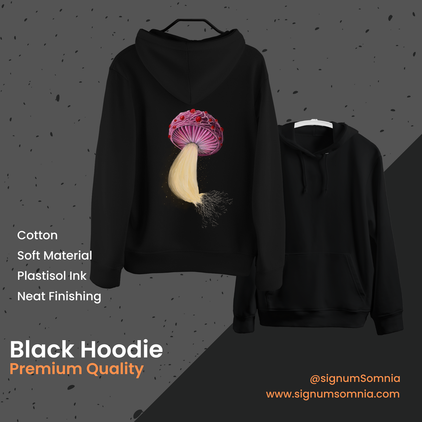 Mushroom with Spores Unisex Premium Full Zip Hoodie