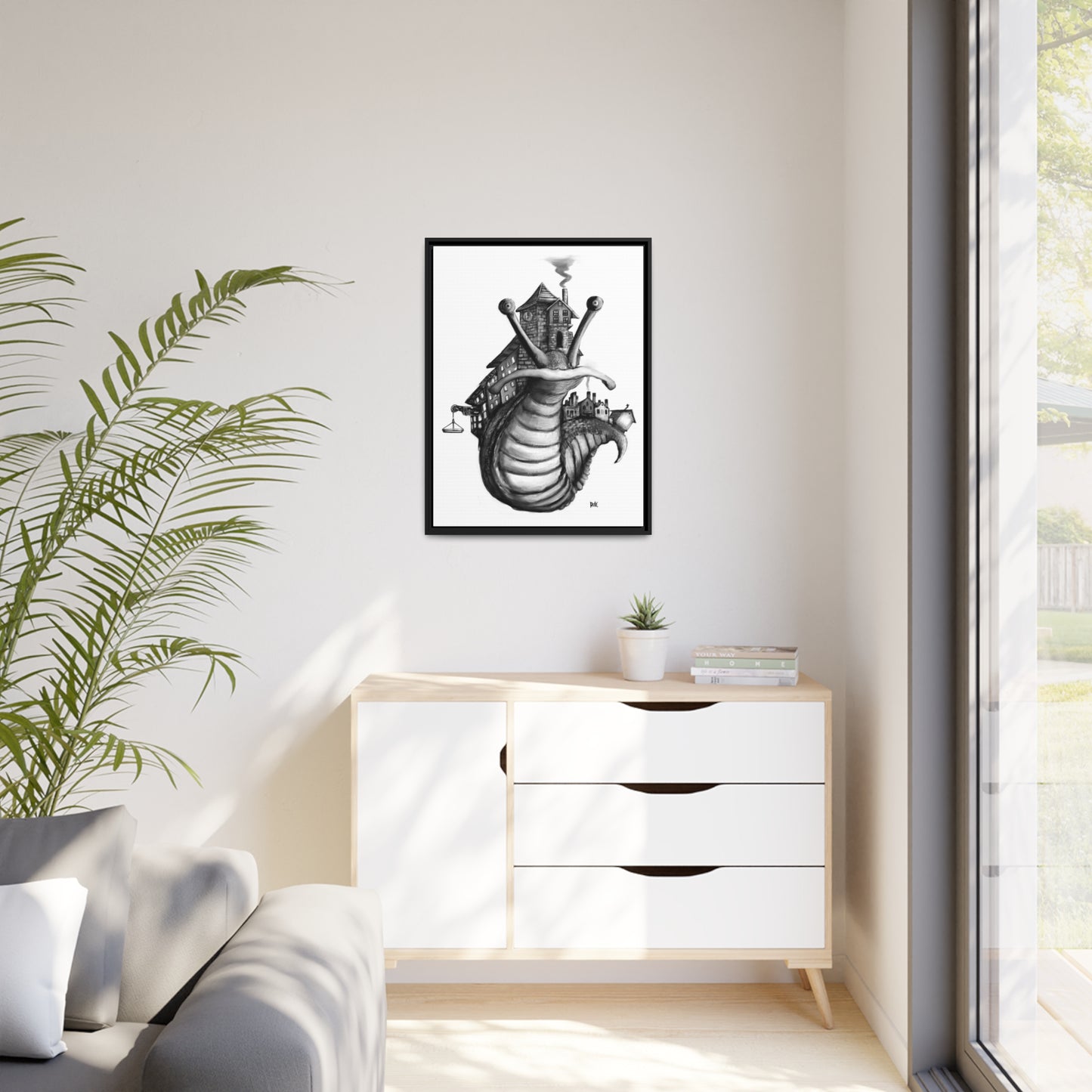 City Slug Matte Canvas, Black Frame