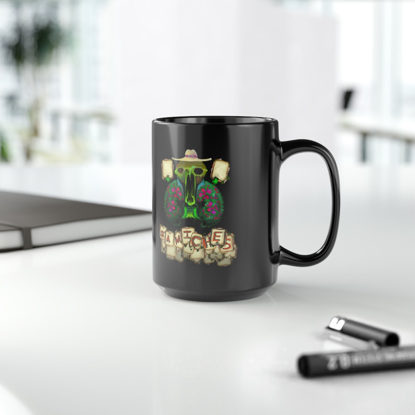 Samiches! Black Mug, 15oz