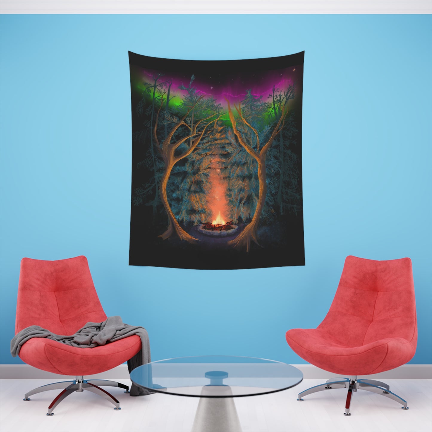 Northwoods Campfire Wall Tapestry