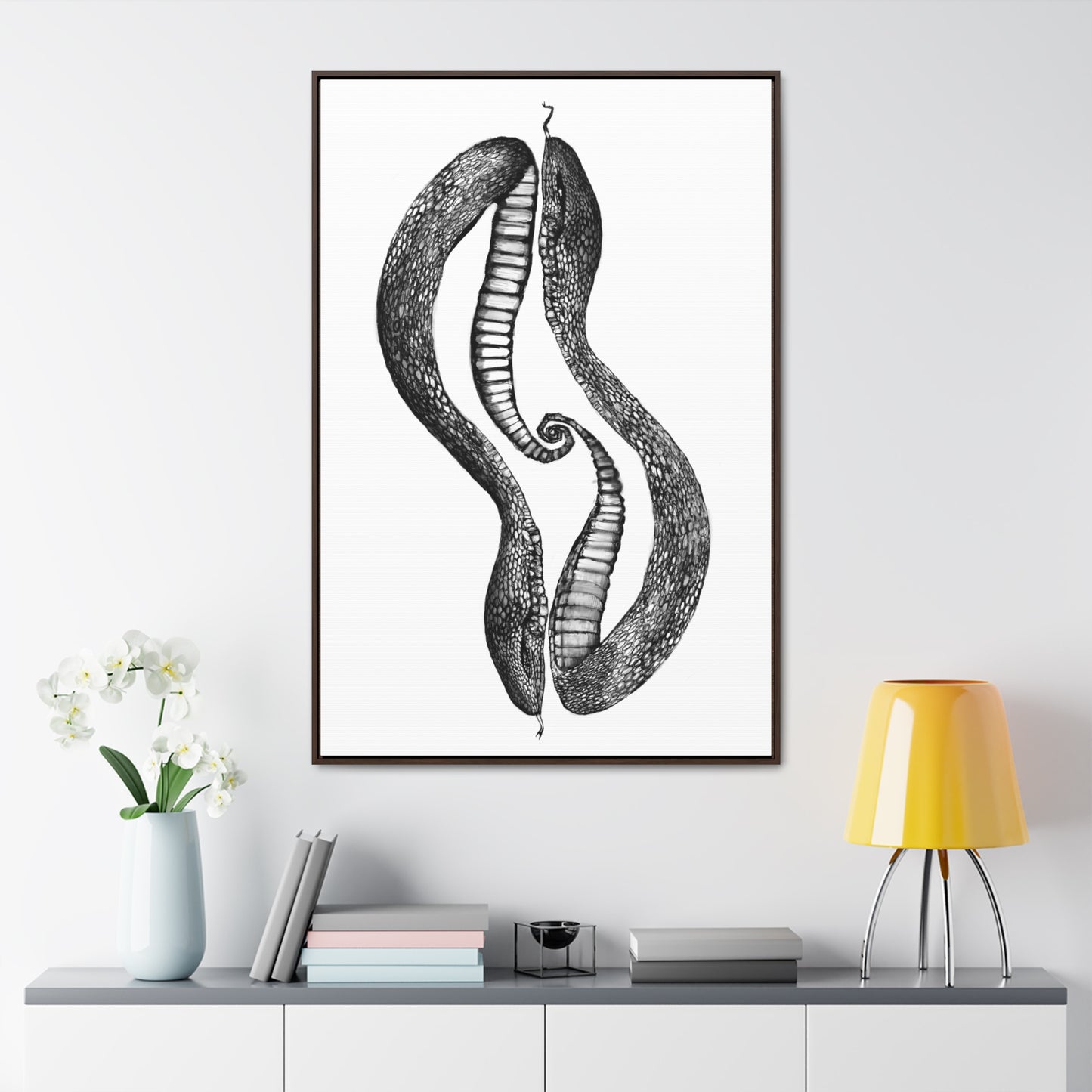 Snake Duo Gallery Canvas Wraps, Vertical Frame