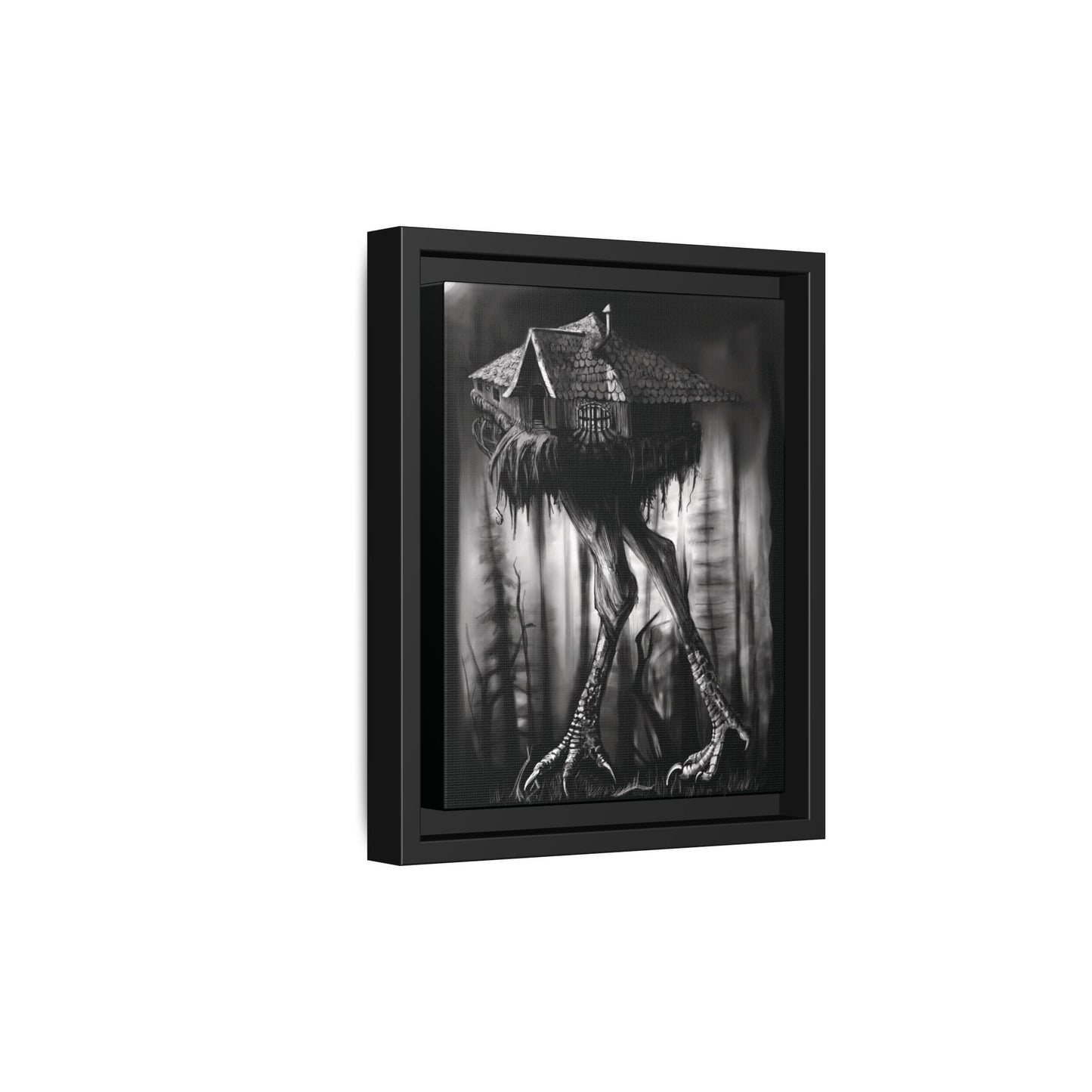 Baba Yagas Cabin Matte Canvas, Framed