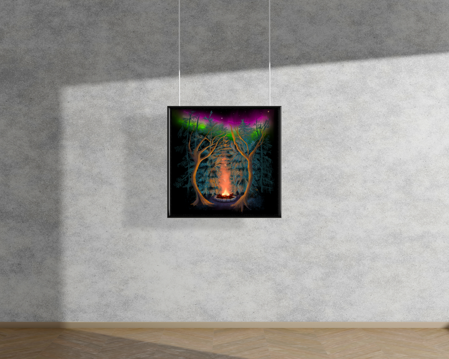Northwoods Campfire Art Print