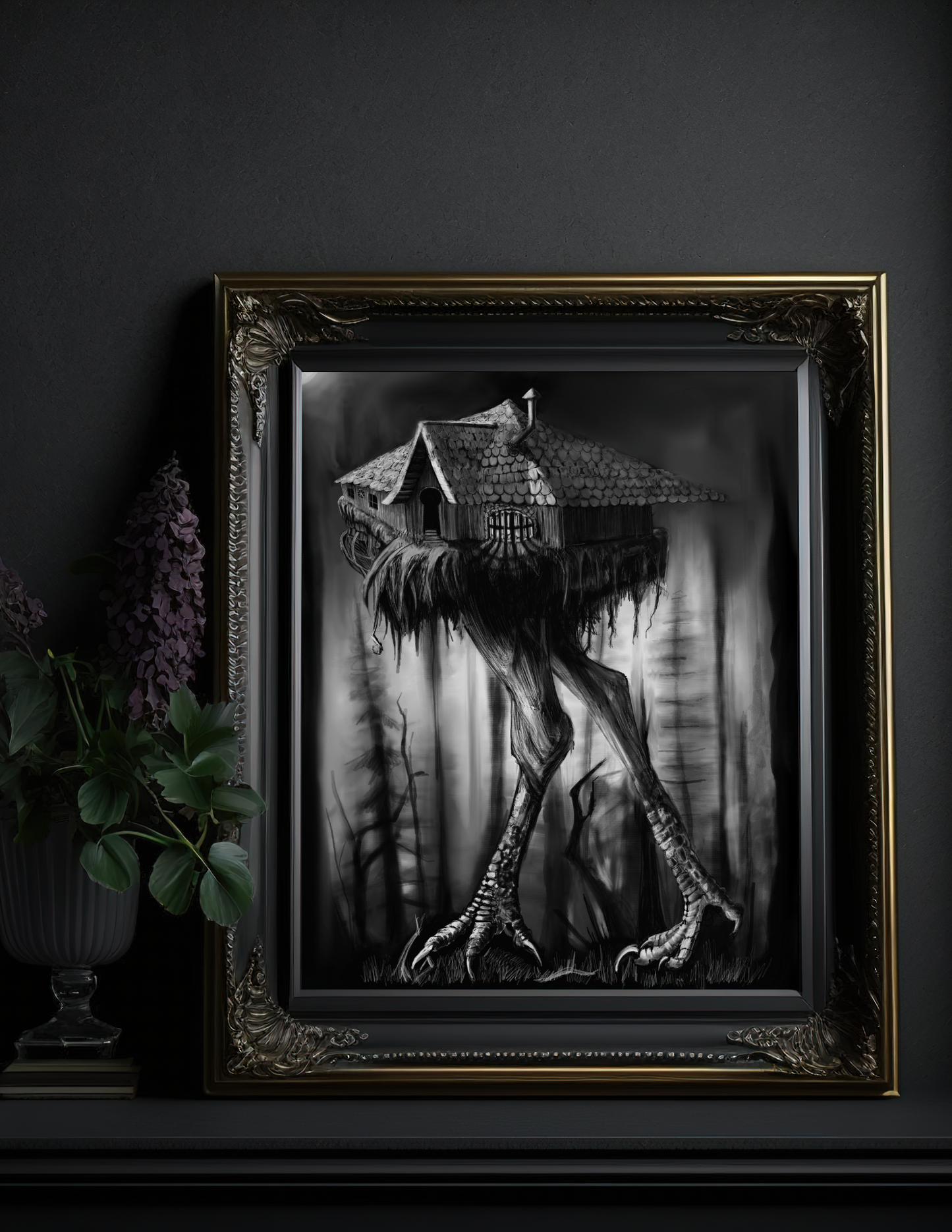 Baba Yaga's Cabin Art Print