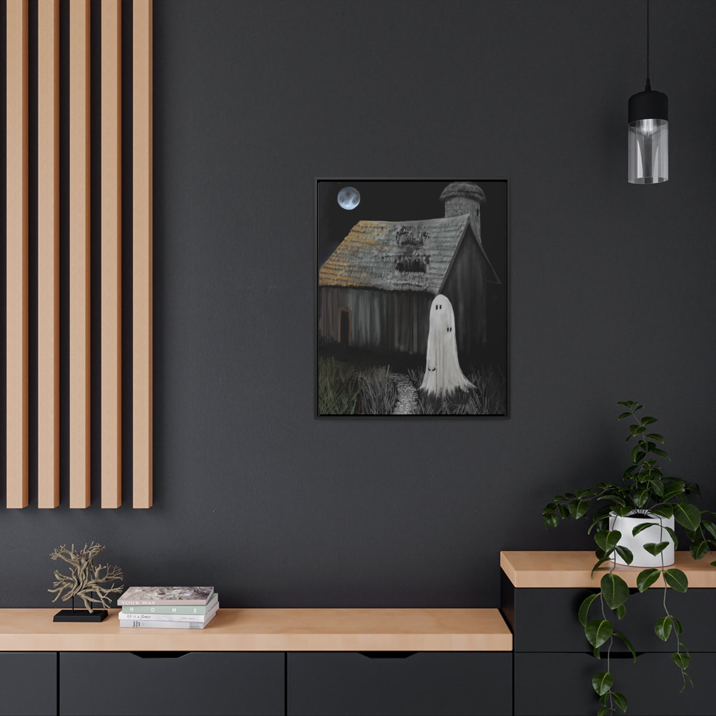 Haunted Barn Gallery Canvas Wrap, Vertical Frame